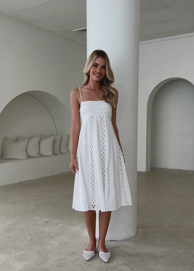 Empress Midi Dress - Off White