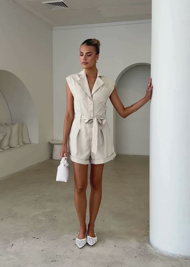 Florbella Playsuit - Beige