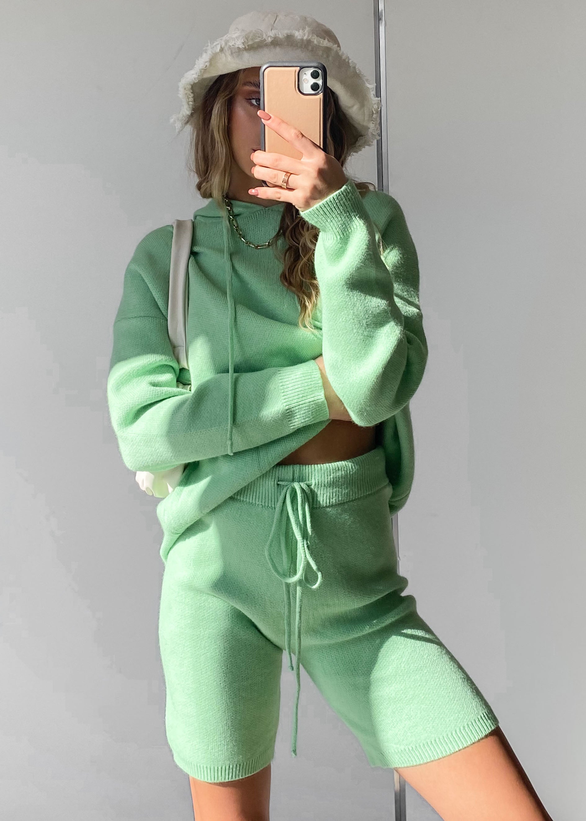 Emersyn Knit Shorts - Lime