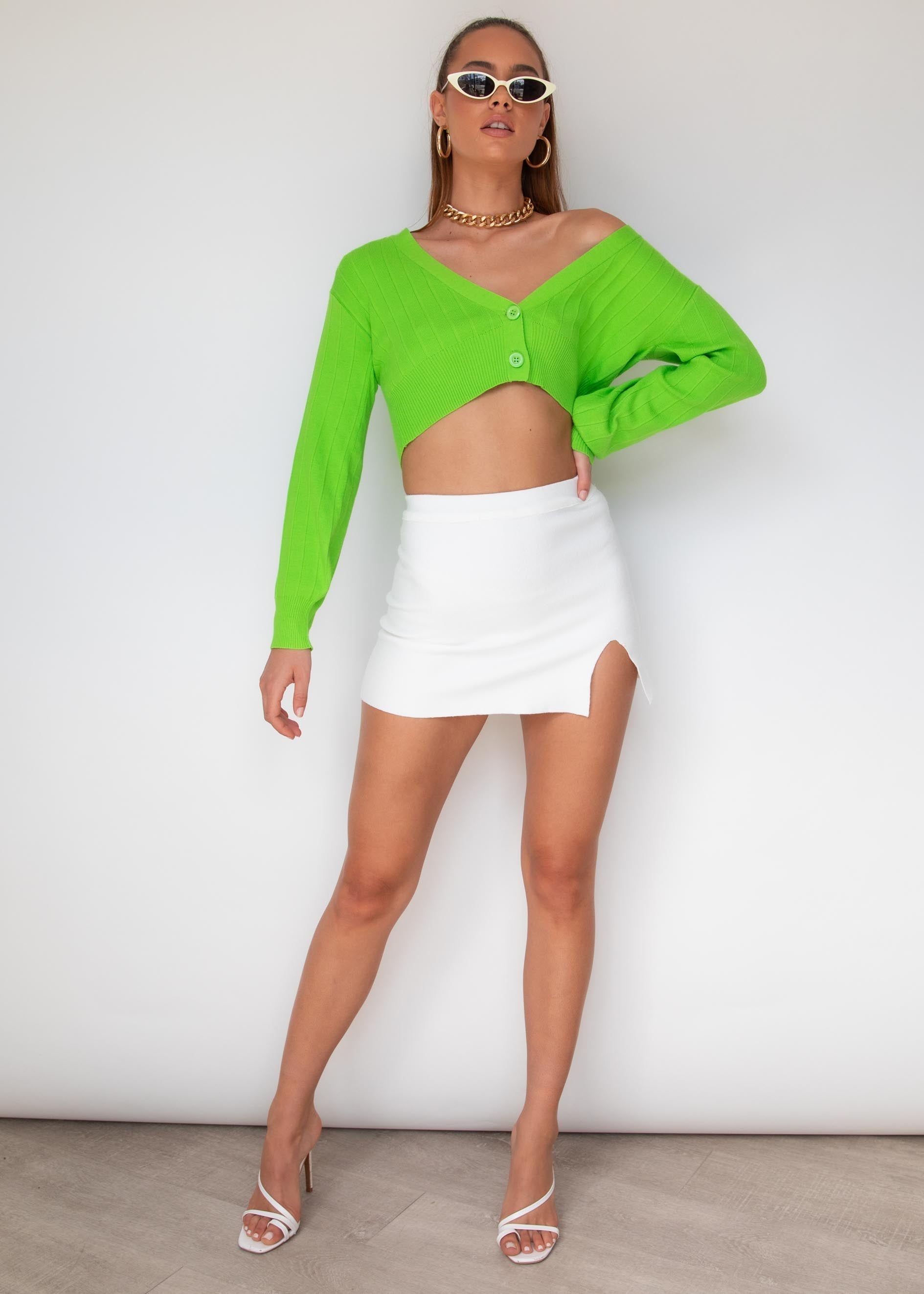 Marni Knit Mini Skirt - White