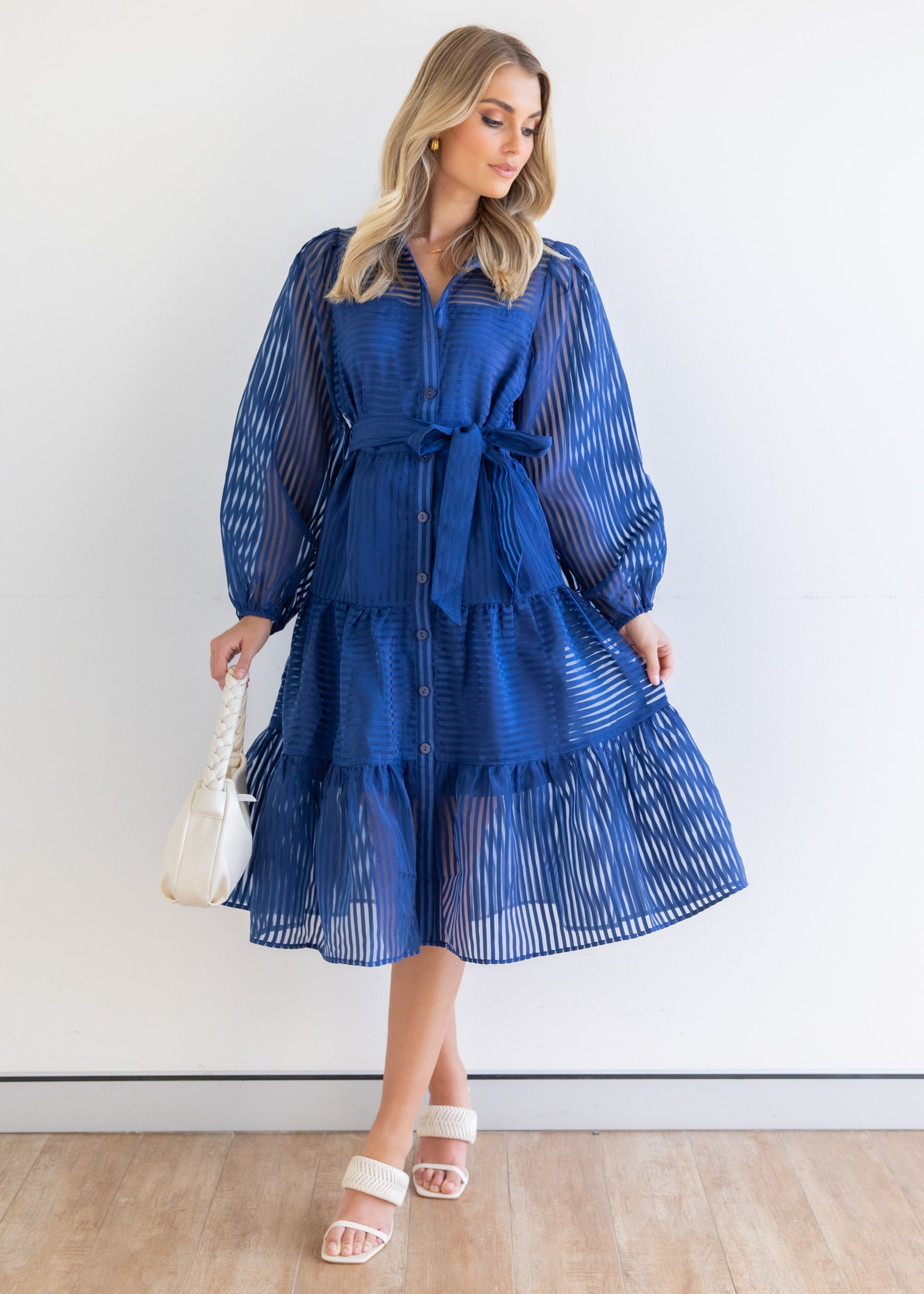 Marikah Midi Dress - Midnight Blue