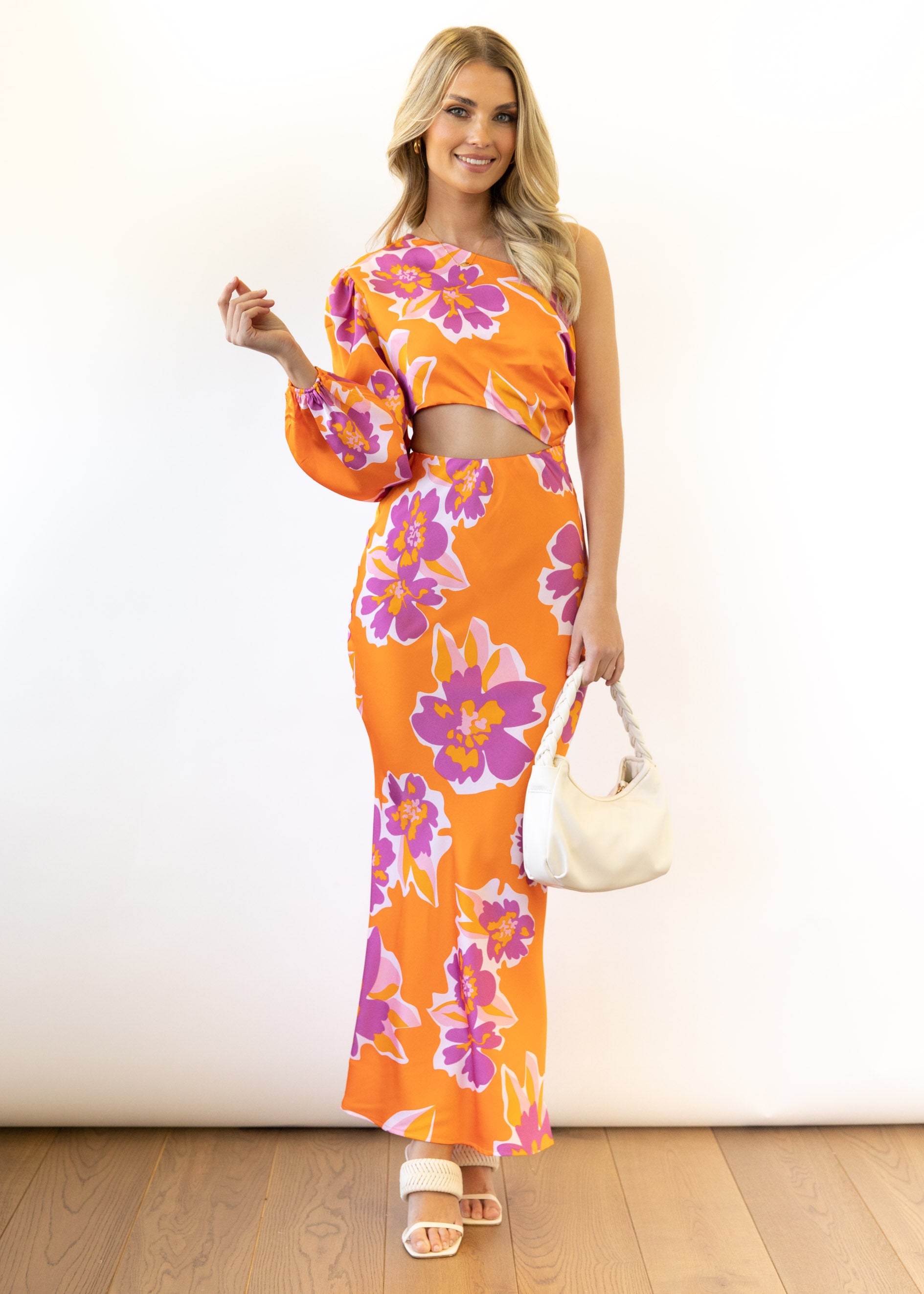 Ceylon Maxi Dress - Tangerine Floral