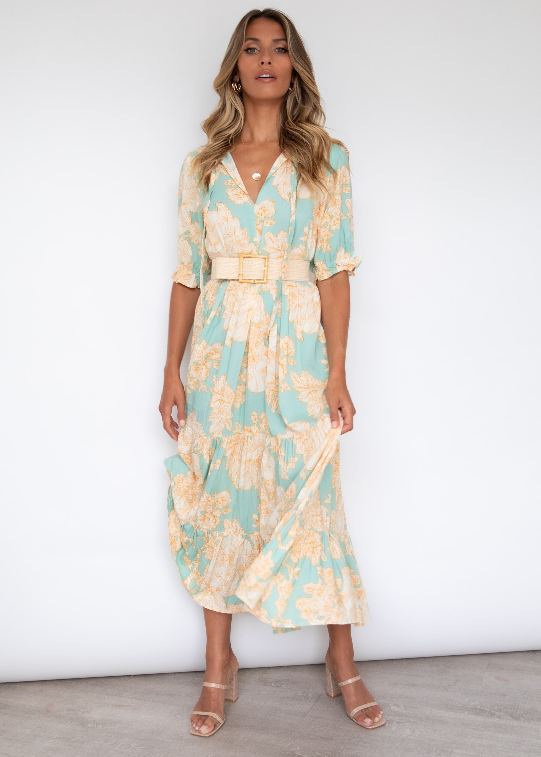 Prisma Maxi Dress - Blue Jade