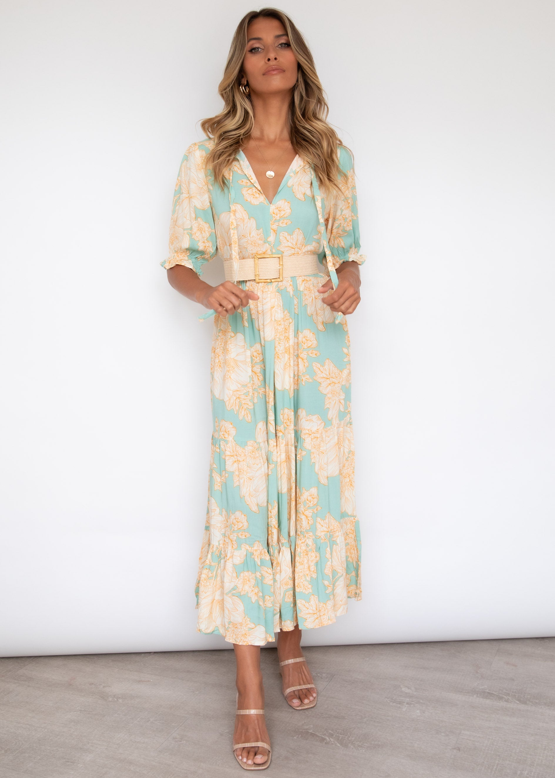 Prisma Maxi Dress - Blue Jade