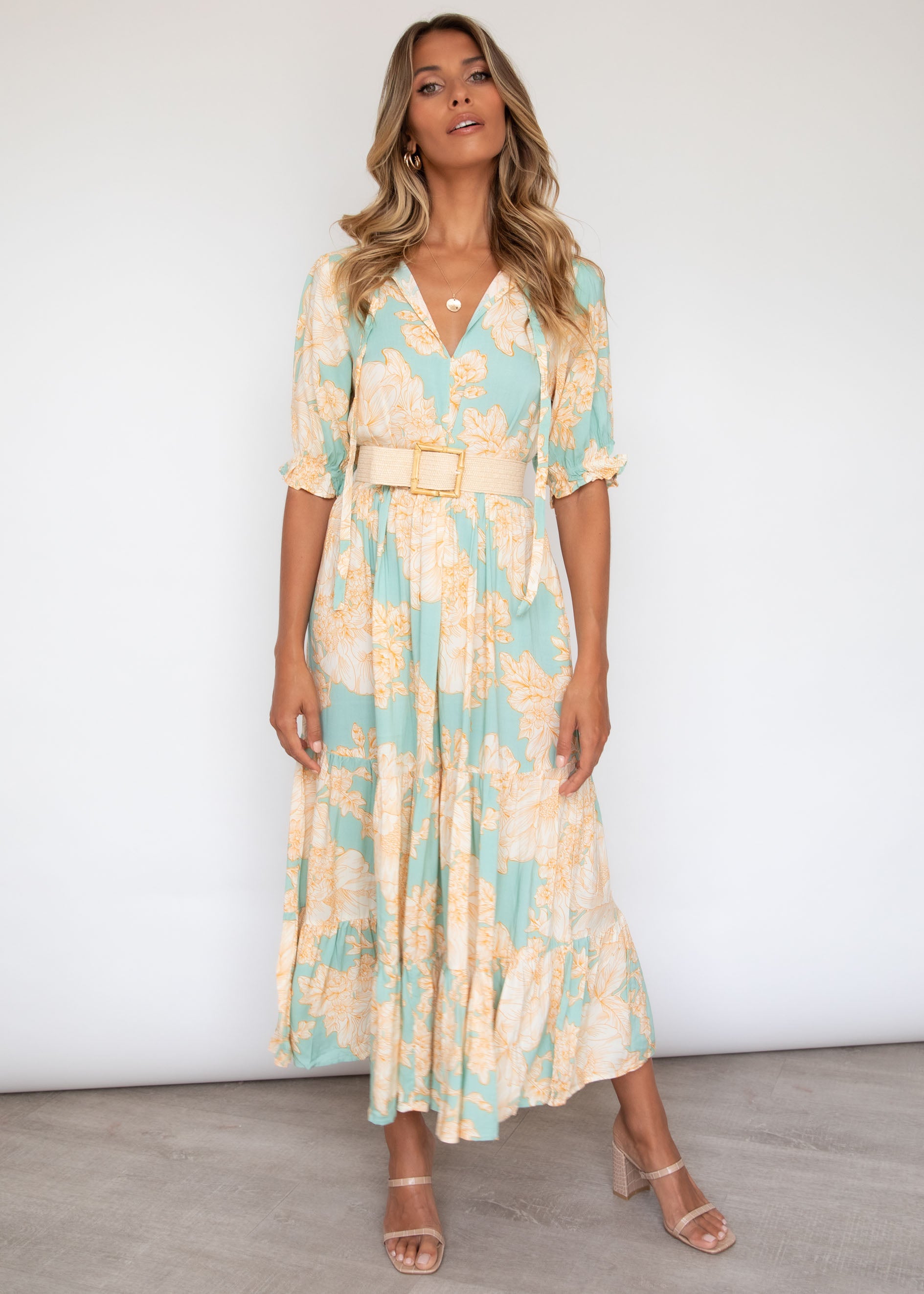 Prisma Maxi Dress - Blue Jade