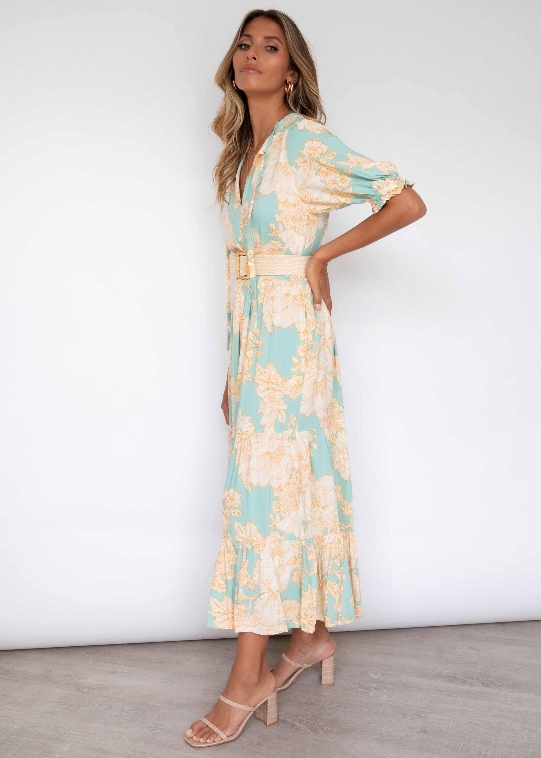 Prisma Maxi Dress - Blue Jade