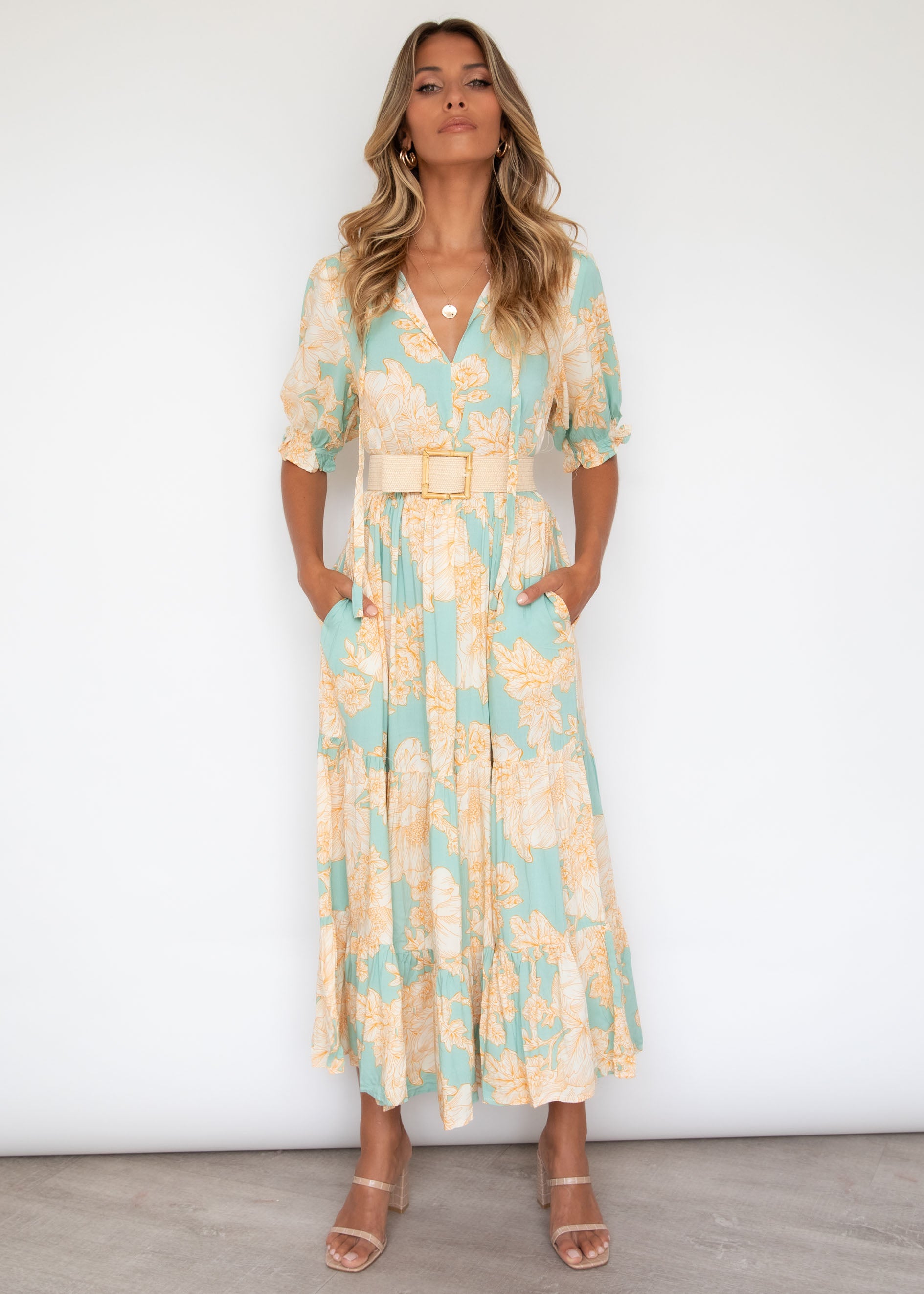 Prisma Maxi Dress - Blue Jade