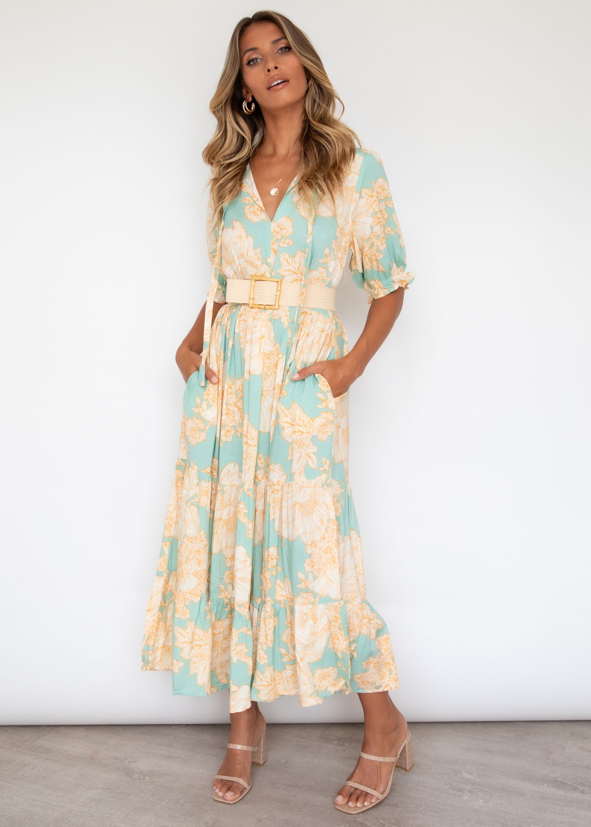 Prisma Maxi Dress - Blue Jade