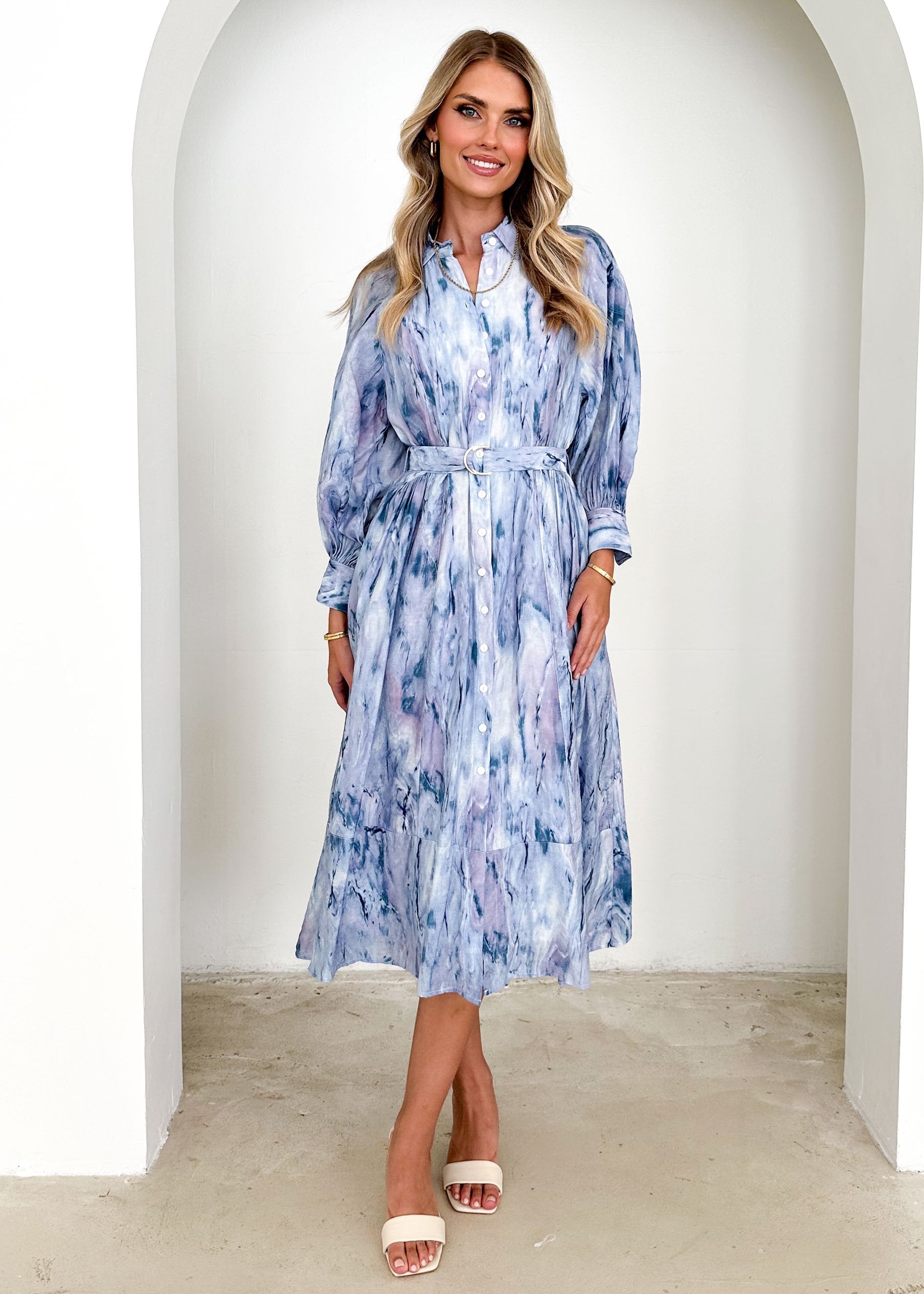 Bonnie Midi Dress - Blue Splash