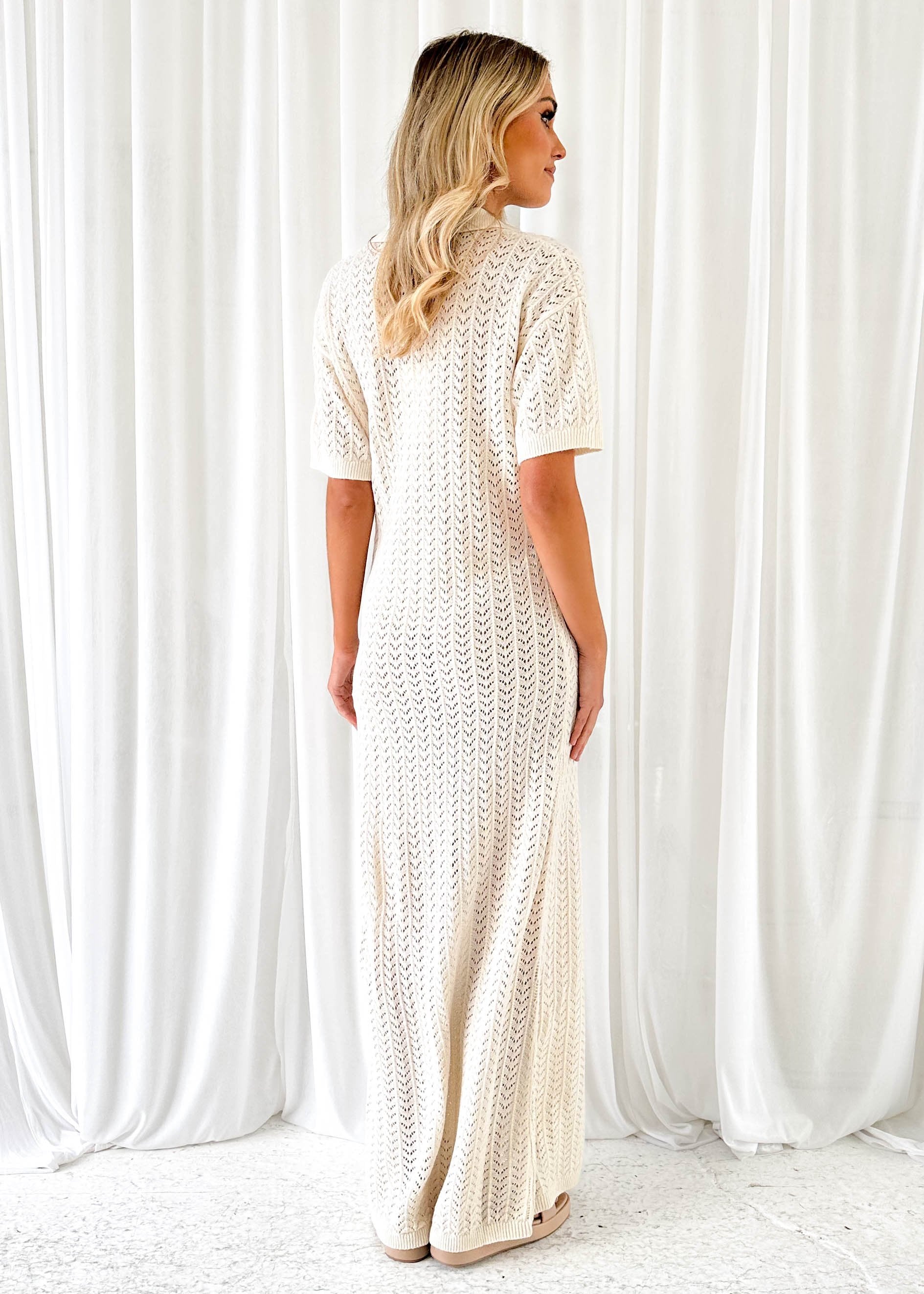 Molliana Knit Maxi Dress - Cream