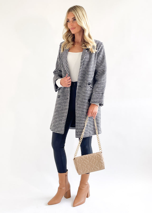 Leyla Coat - Houndstooth