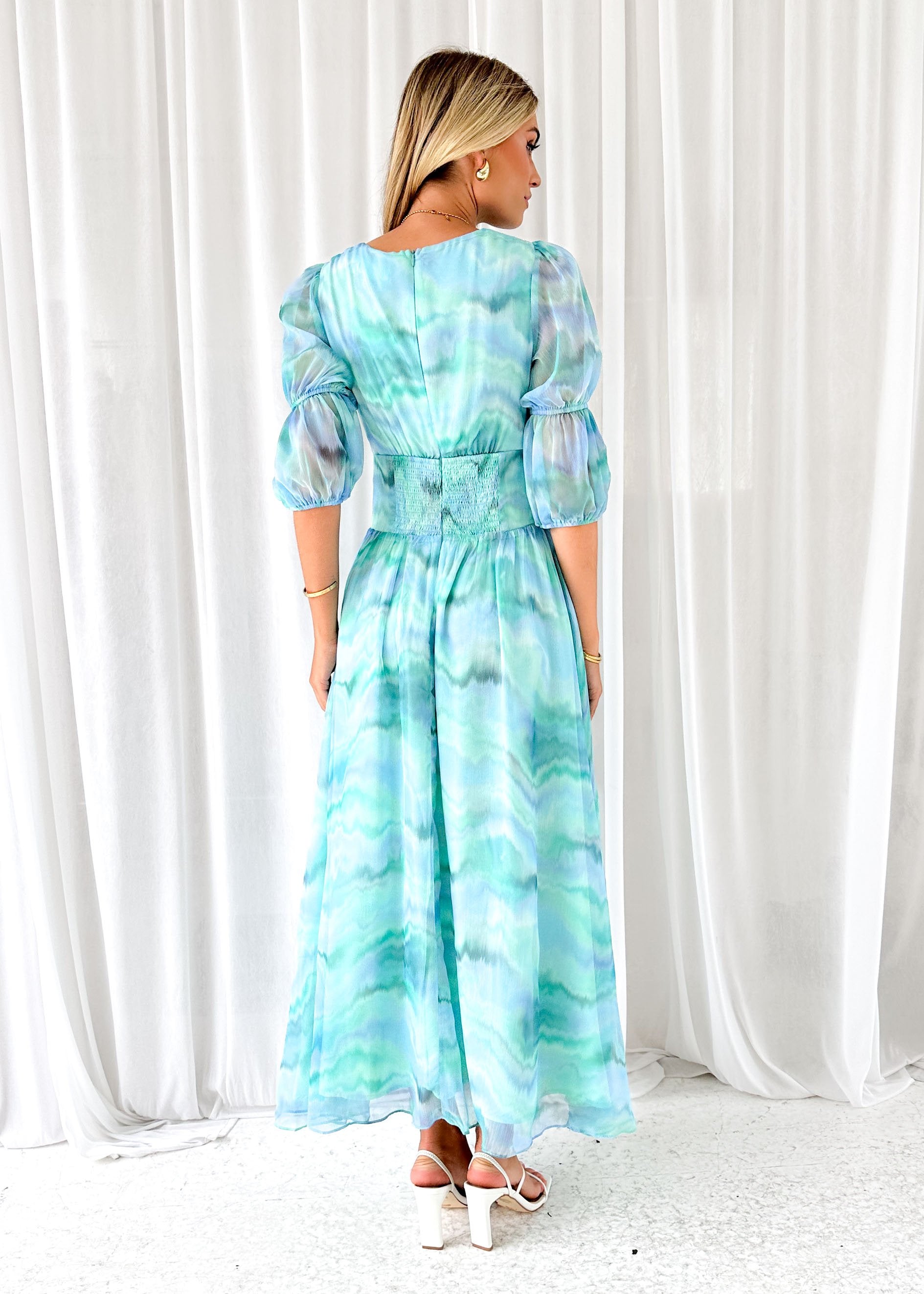 Tiffanie Midi Dress - Ocean Fade
