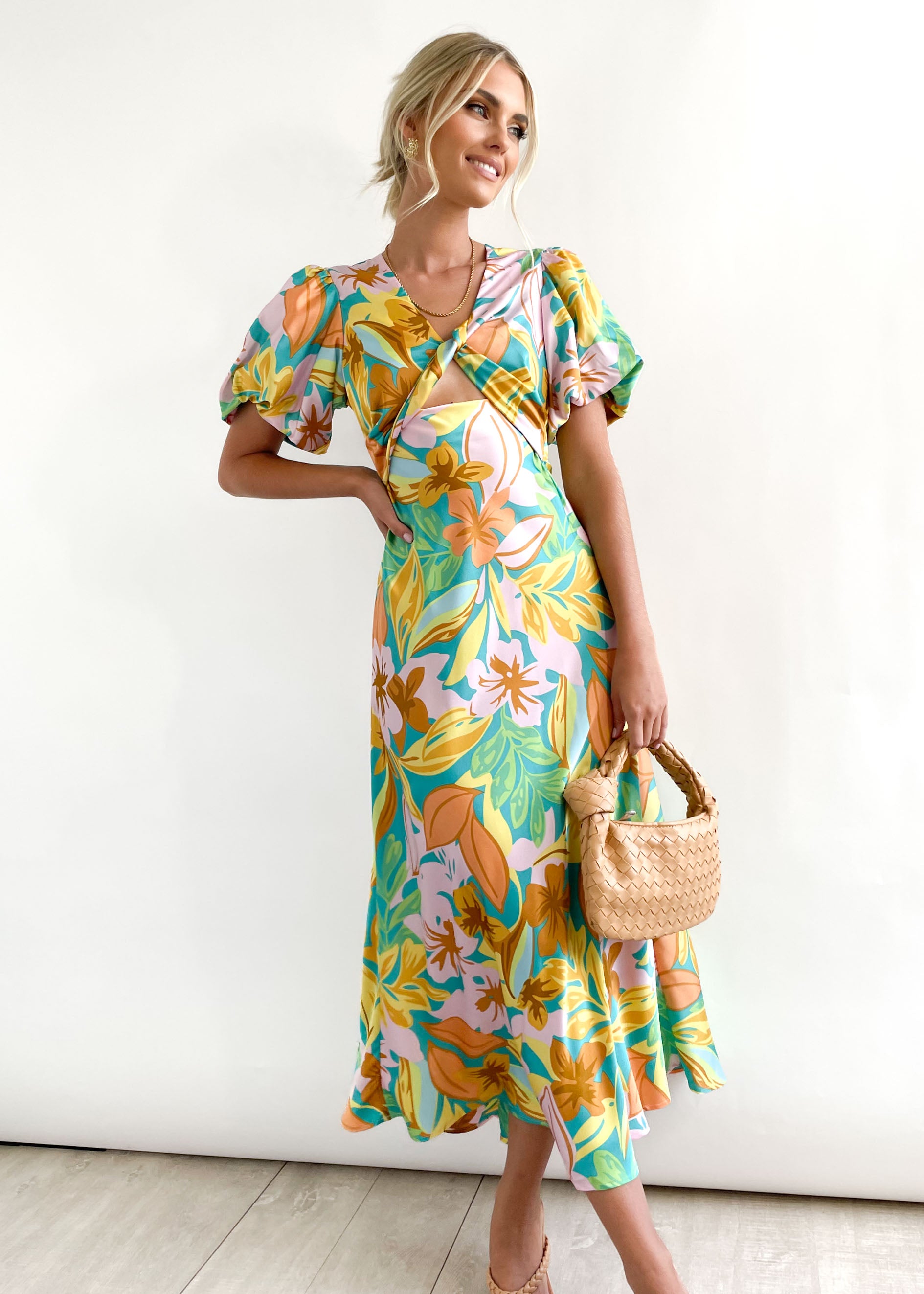Keeva Midi Dress - Tropical Floral