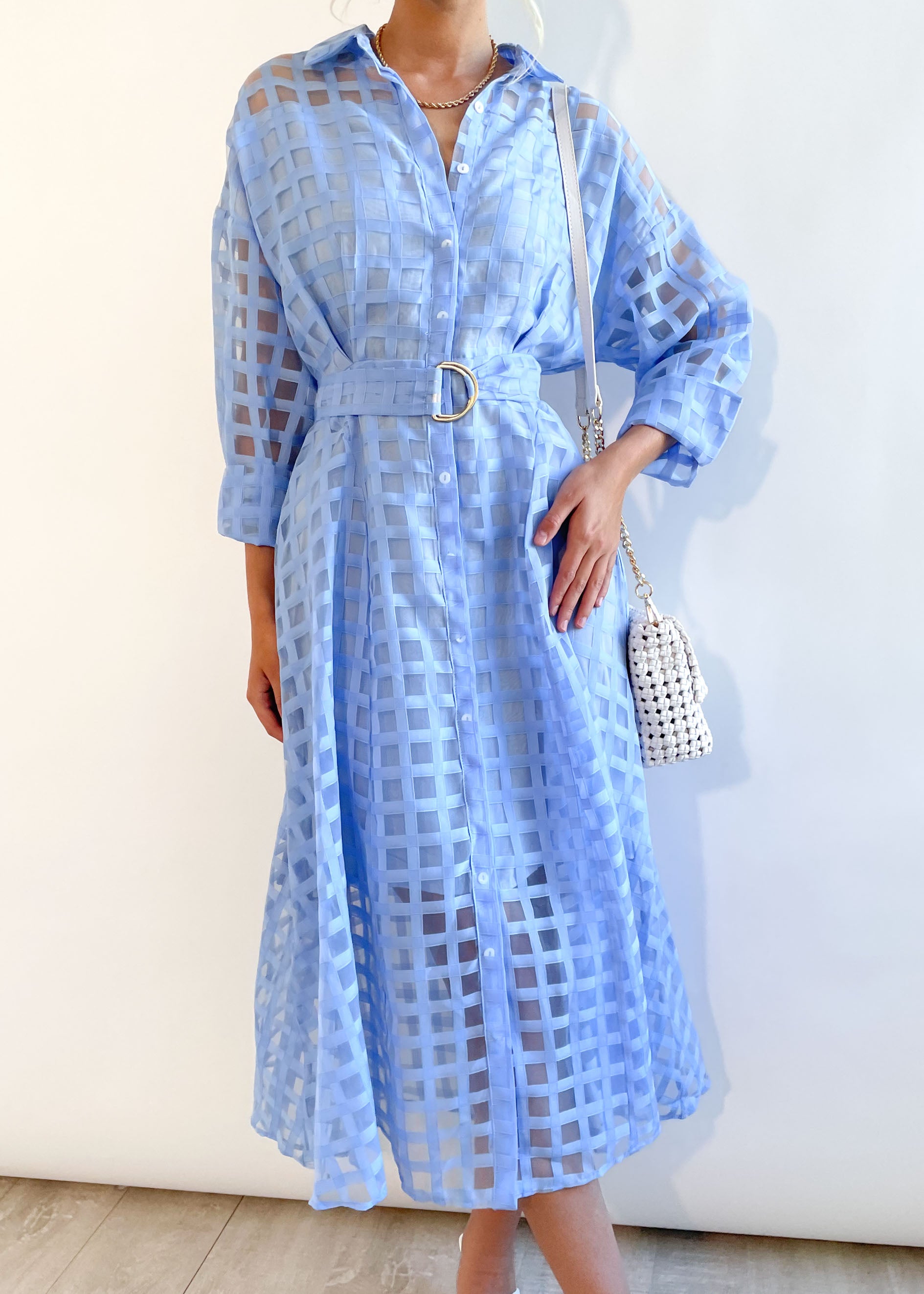 Fayette Midi Dress - Blue