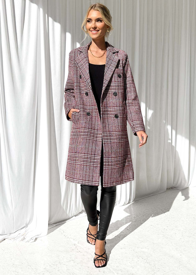 Jarren Coat - Red Check