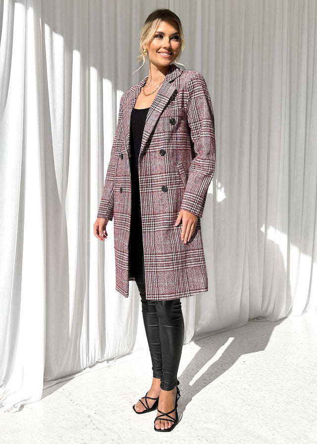 Jarren Coat - Red Check