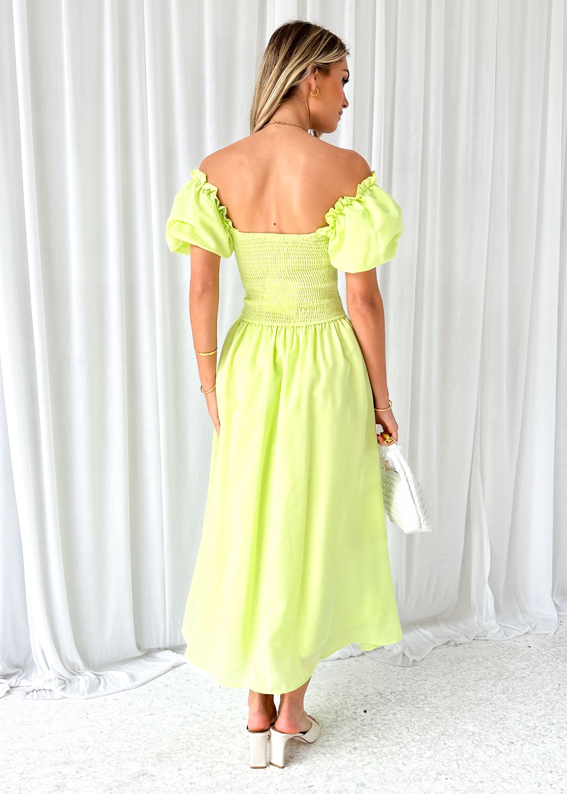Davona Midi Dress - Lime