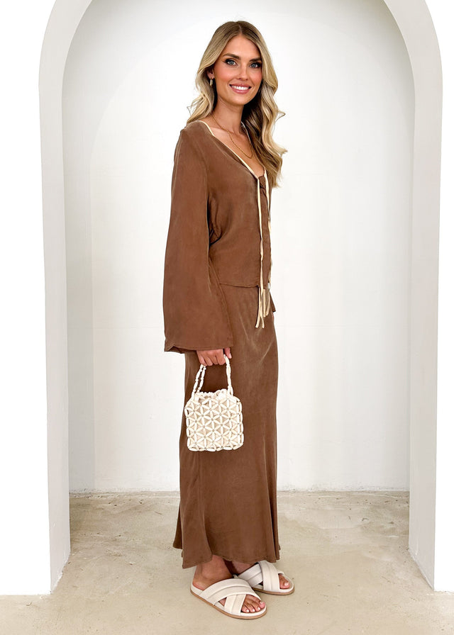 Paxla Maxi Skirt - Brown