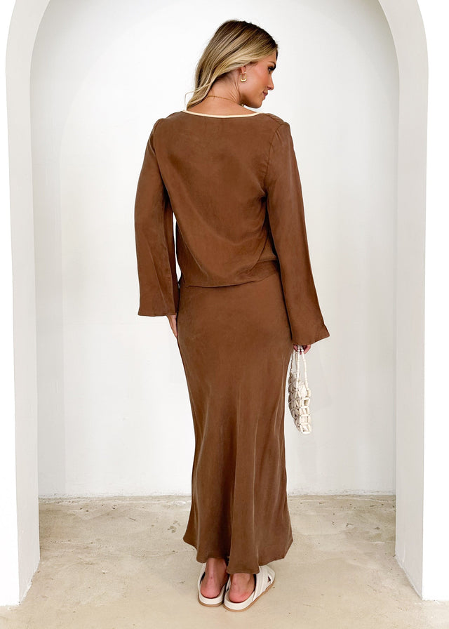 Paxla Maxi Skirt - Brown