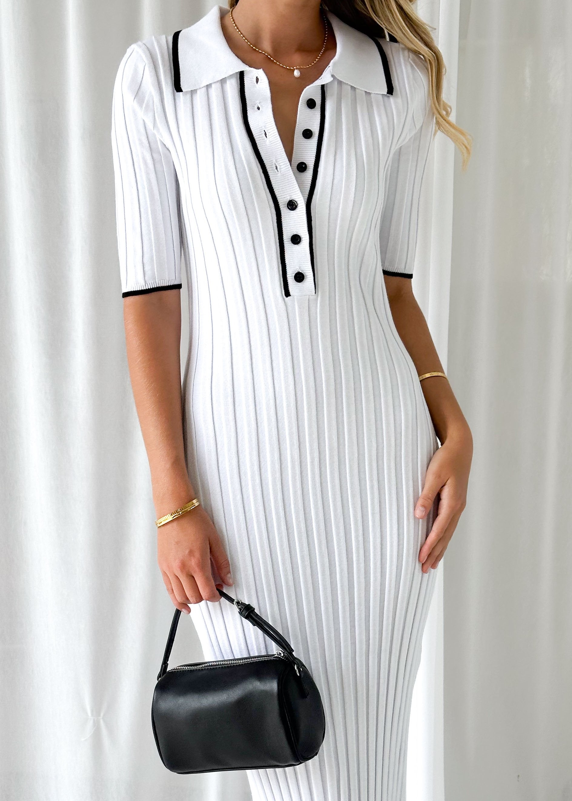 Proe Knit Maxi Dress - Off White