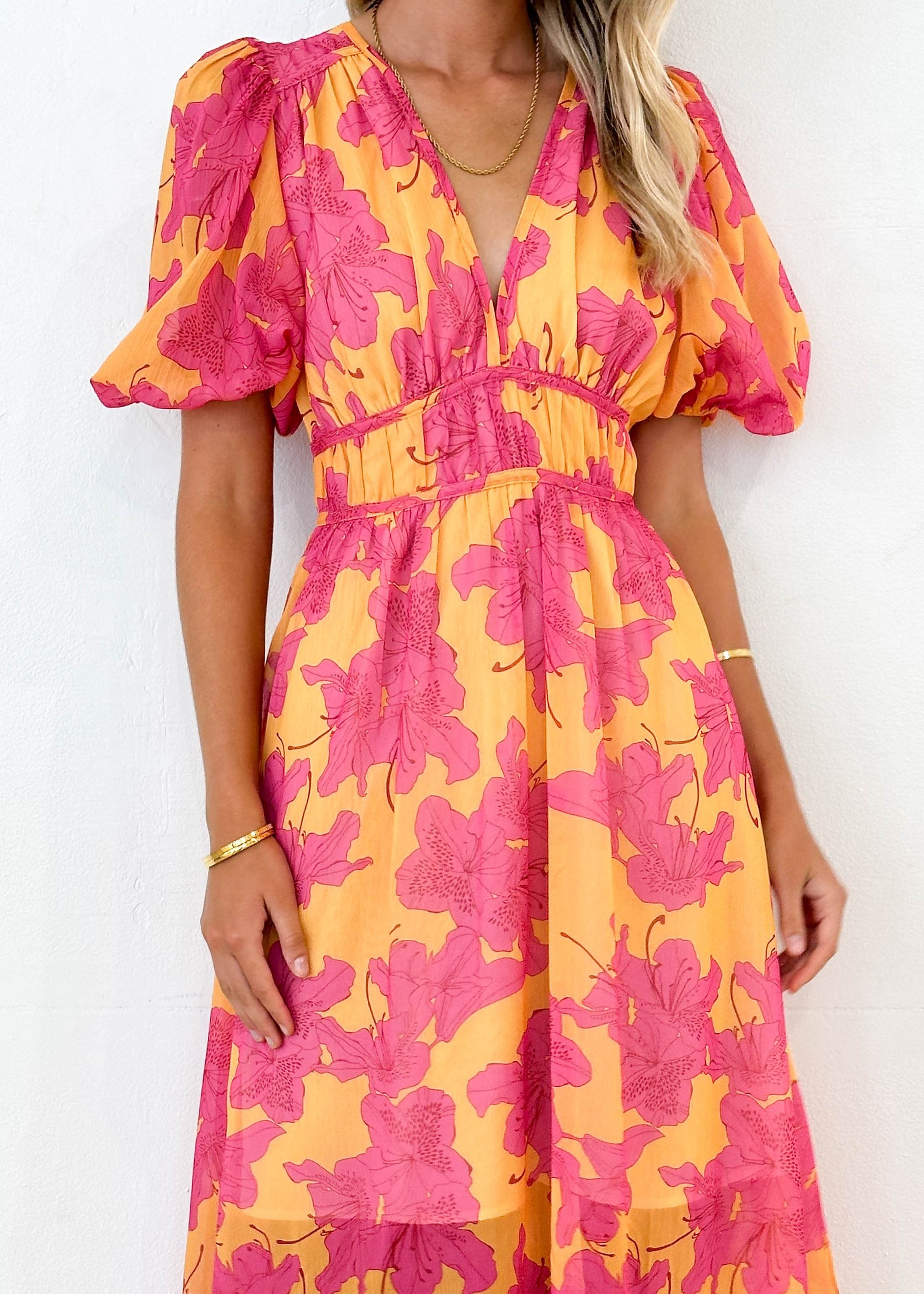 Zanette Midi Dress - Sunshine Floral