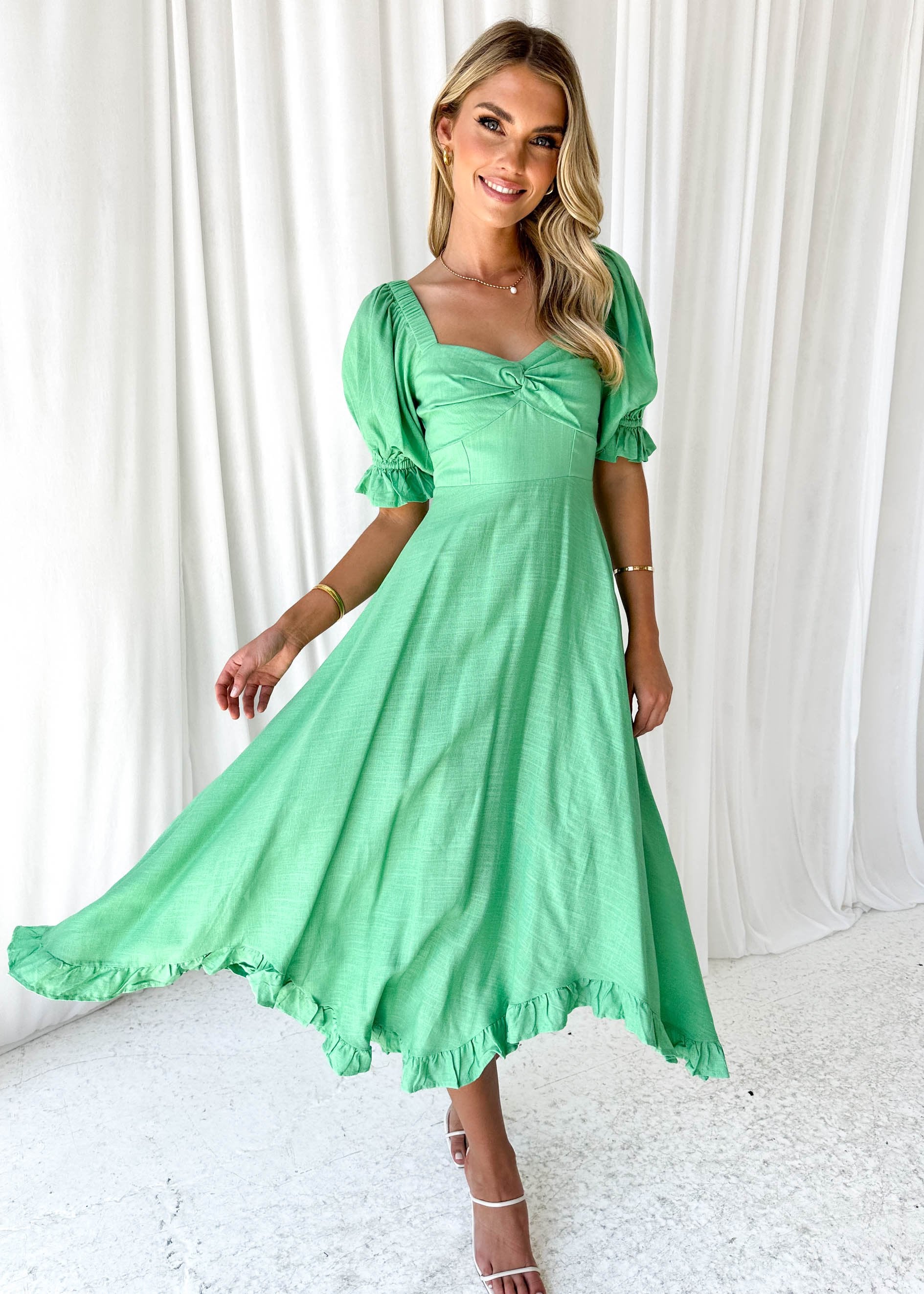 Tamanah Midi Dress - Green