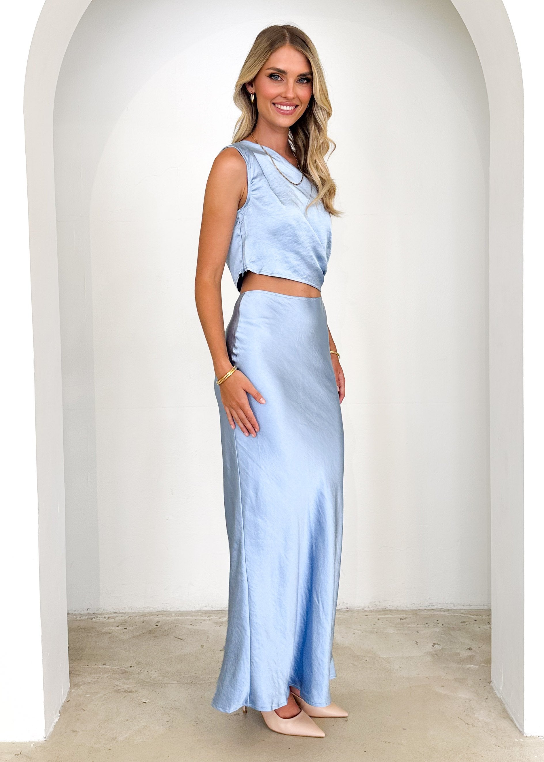 Celine Maxi Skirt - Blue