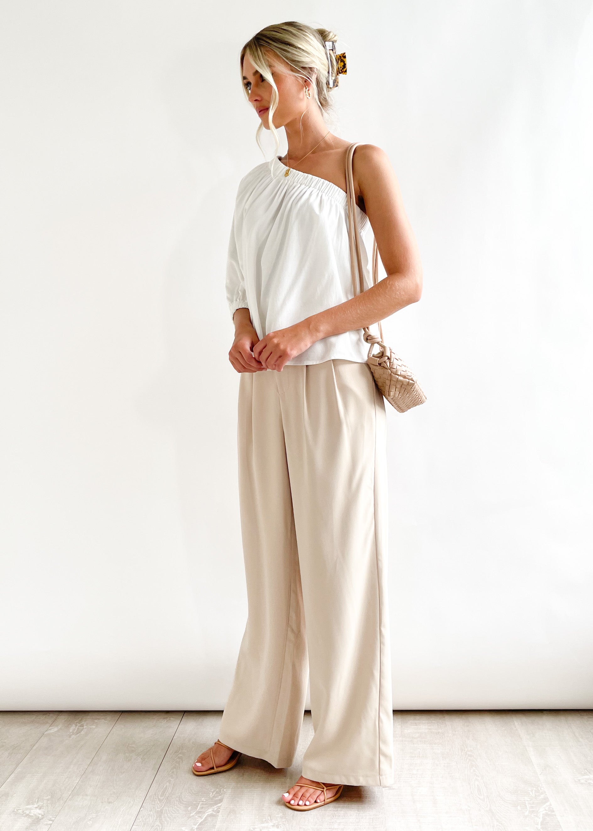 Blakie One Shoulder Top - Off White