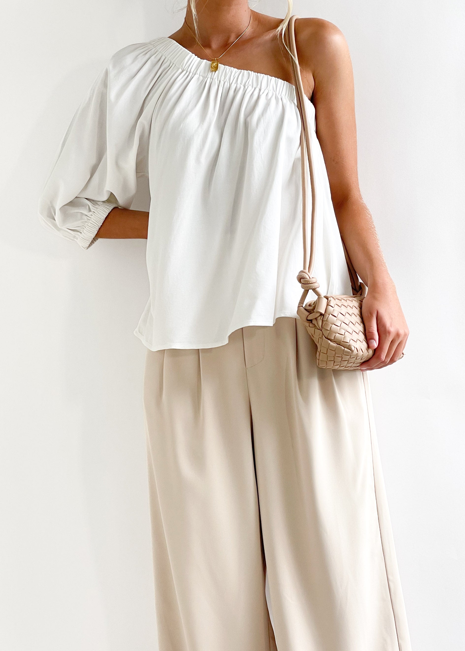 Blakie One Shoulder Top - Off White