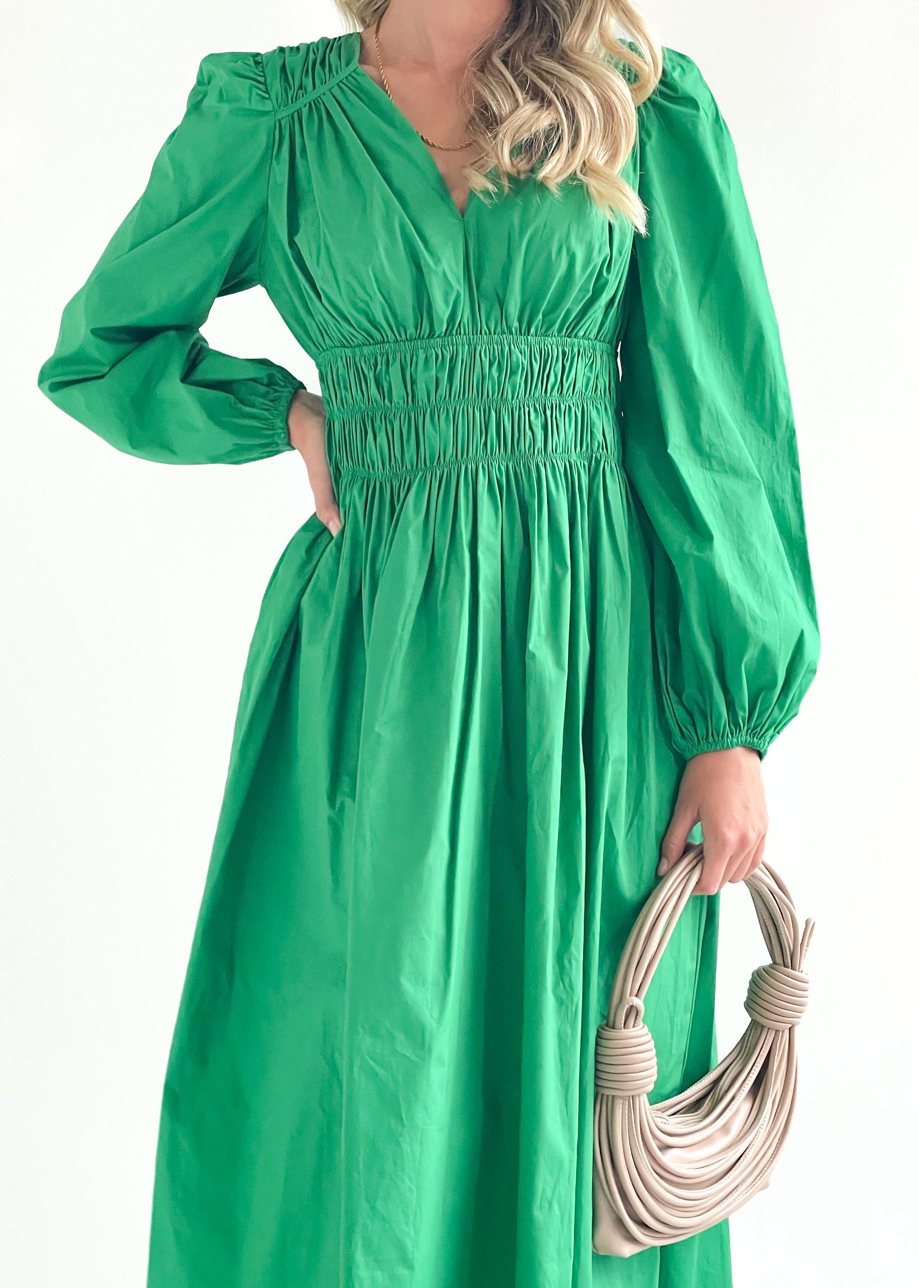 Paloa Midi Dress - Green