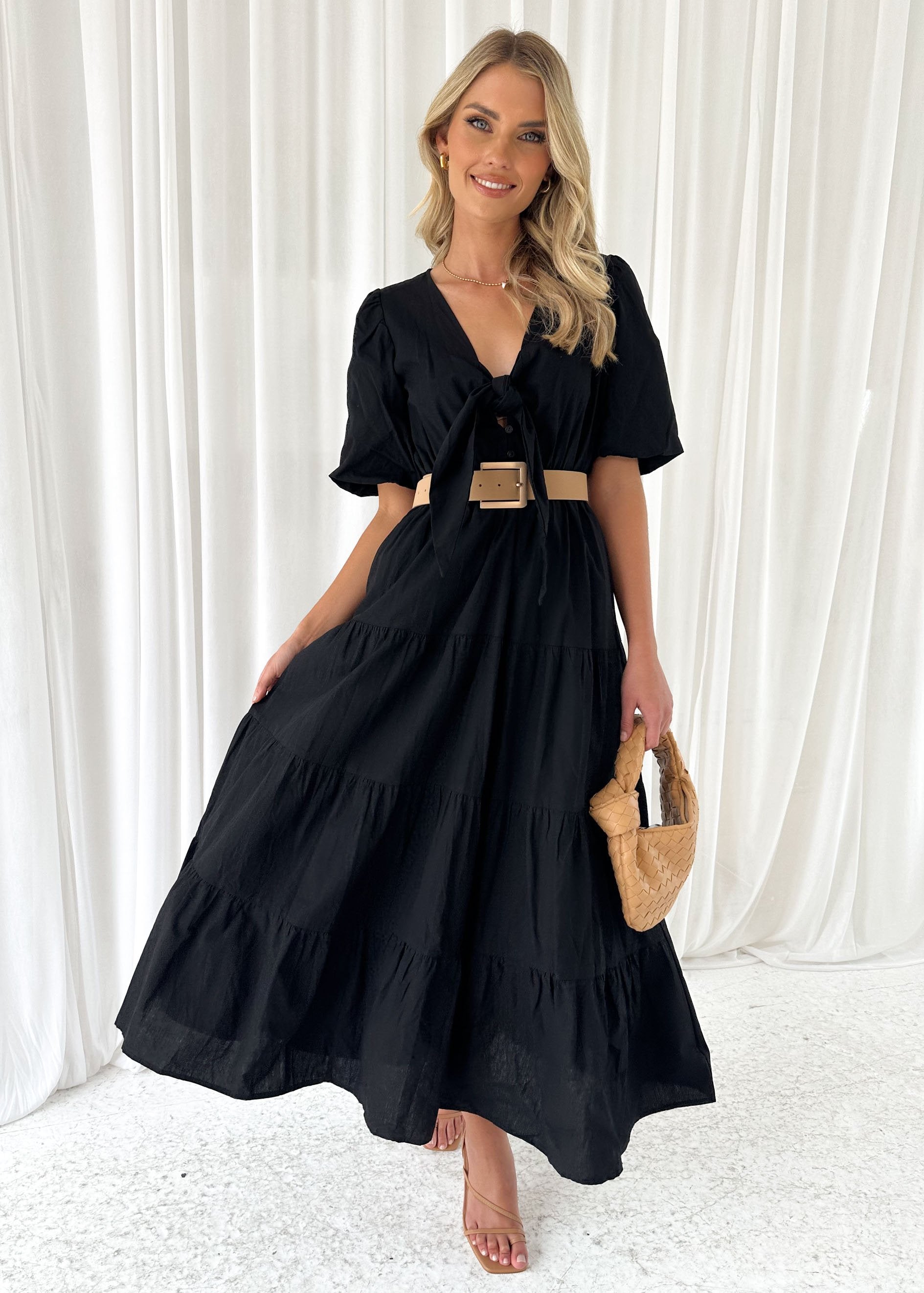 Tinra Midi Dress - Black