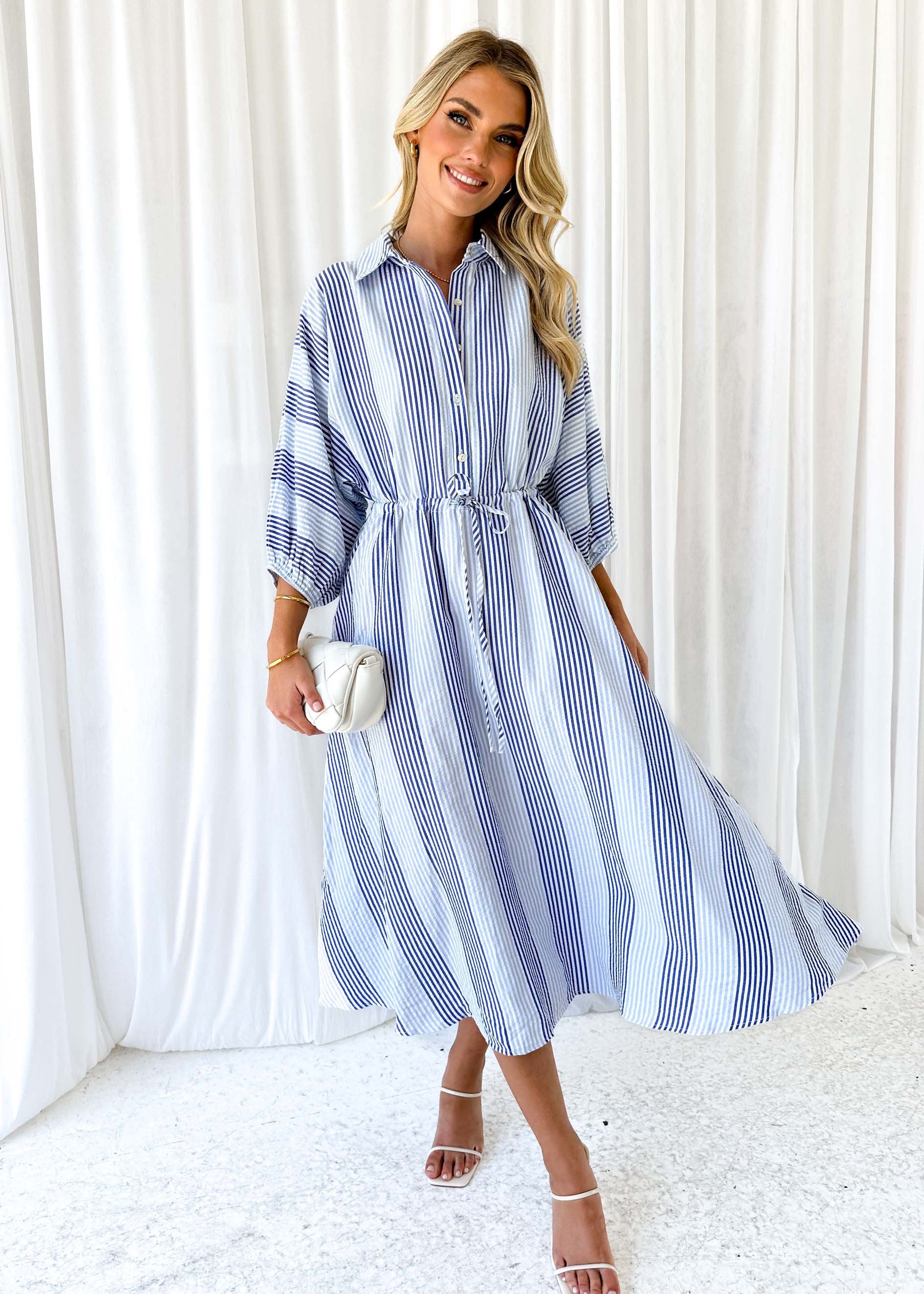 Quare Maxi Dress - Blue Stripe