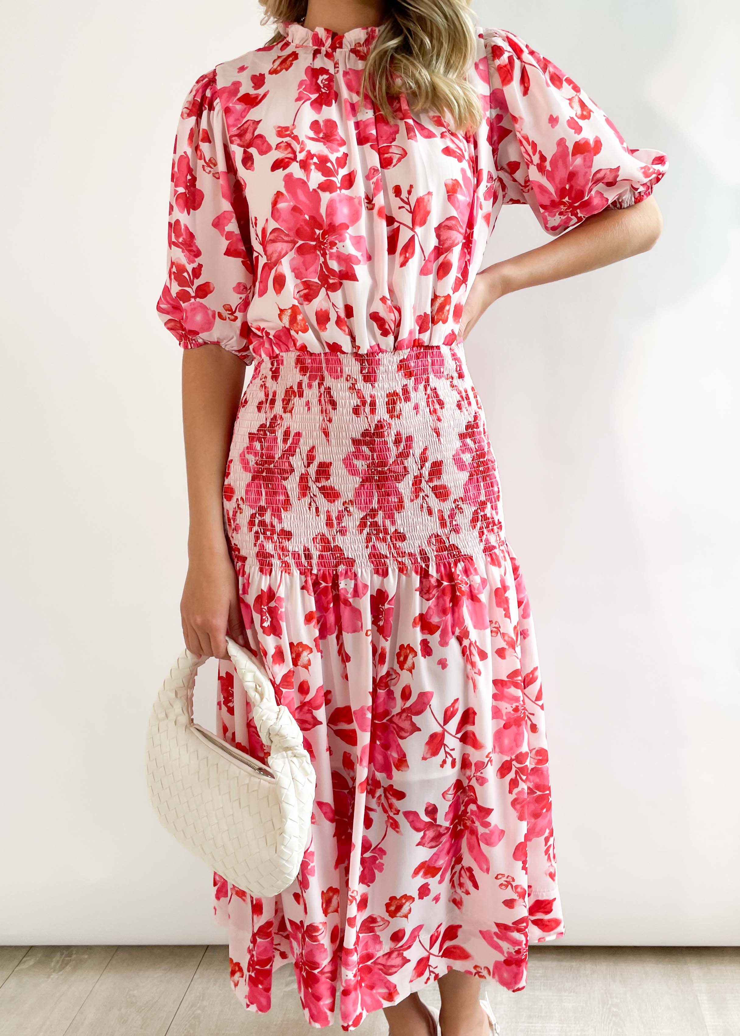 Harland Midi Dress - Rose Floral