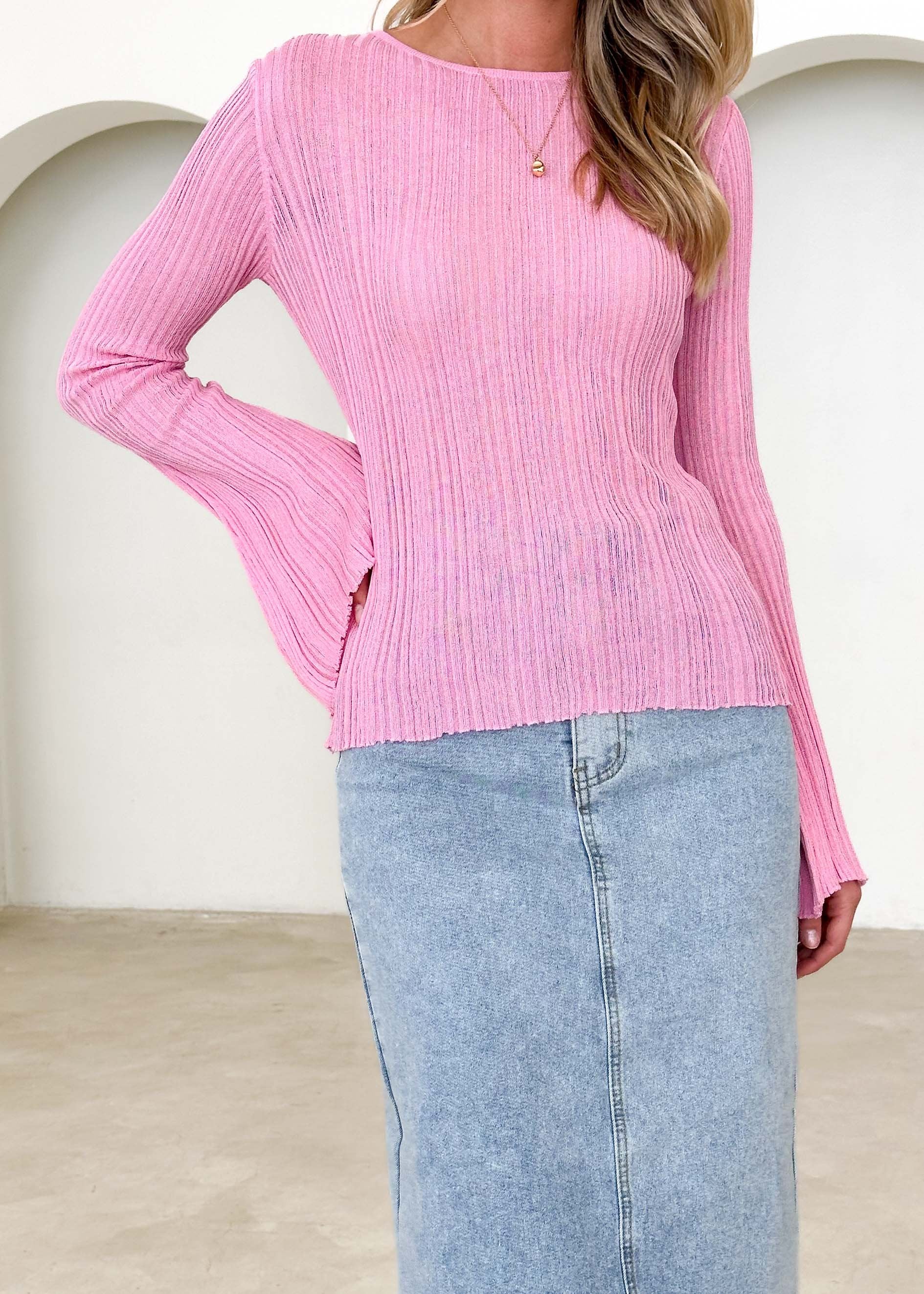 Trivina Knit Top - Pink