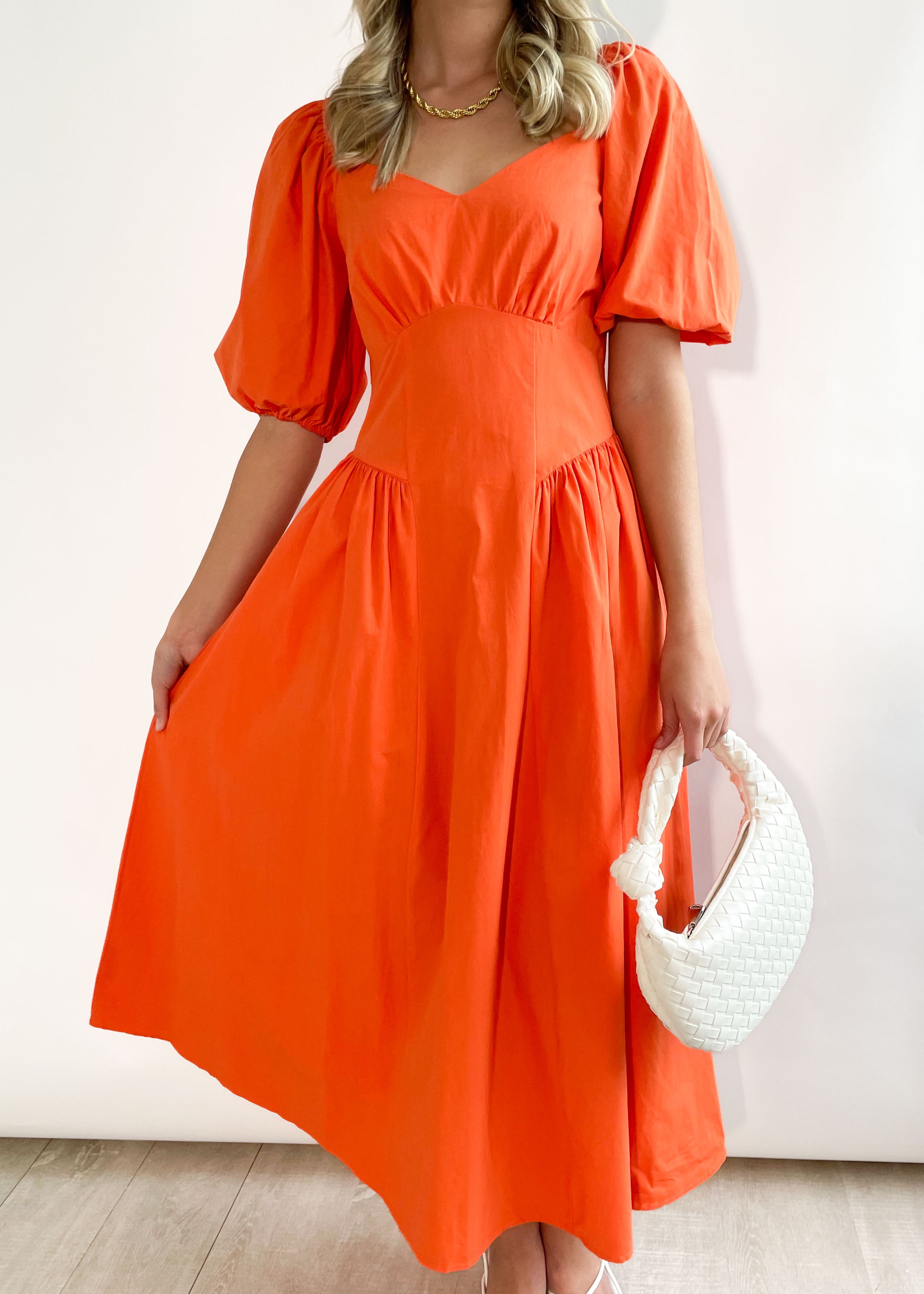 Daltone Midi Dress - Orange