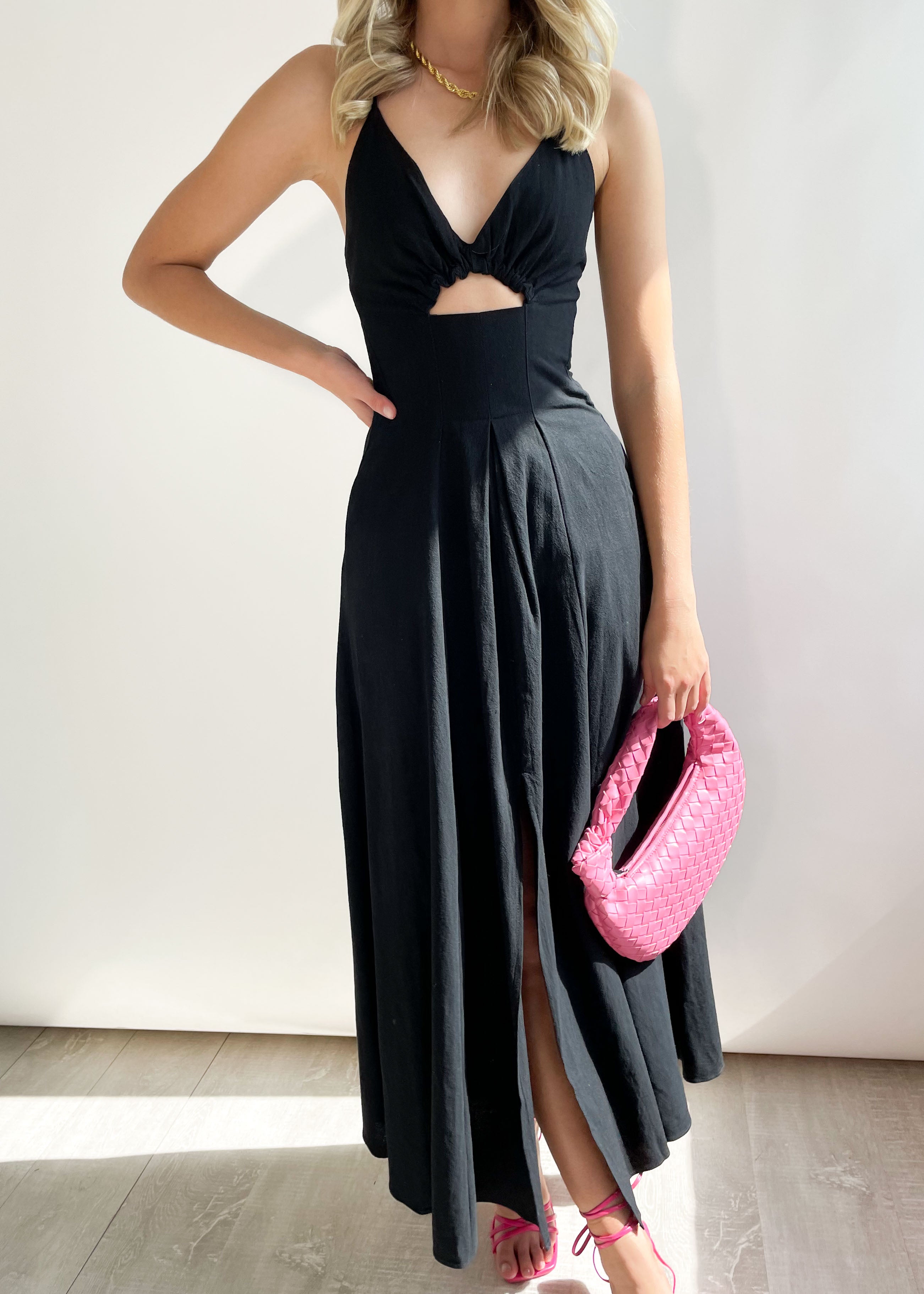 Summer Loving Midi Dress - Black