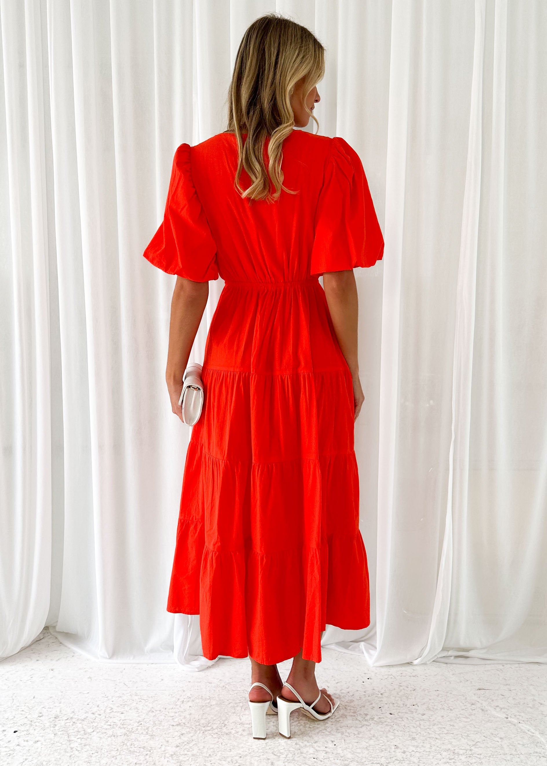 Tinra Midi Dress - Scarlet