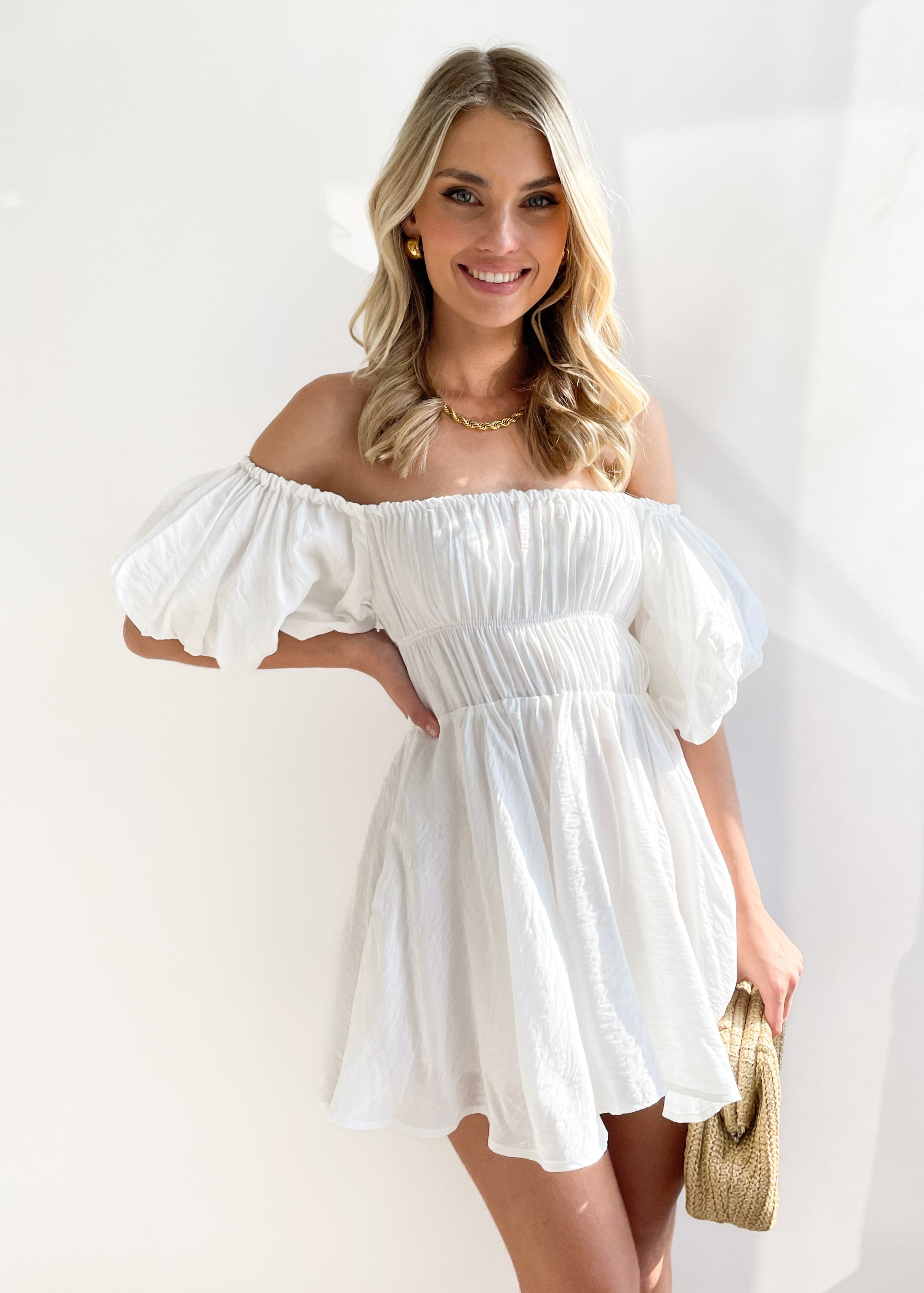 Tami Off Shoulder Dress - Off White