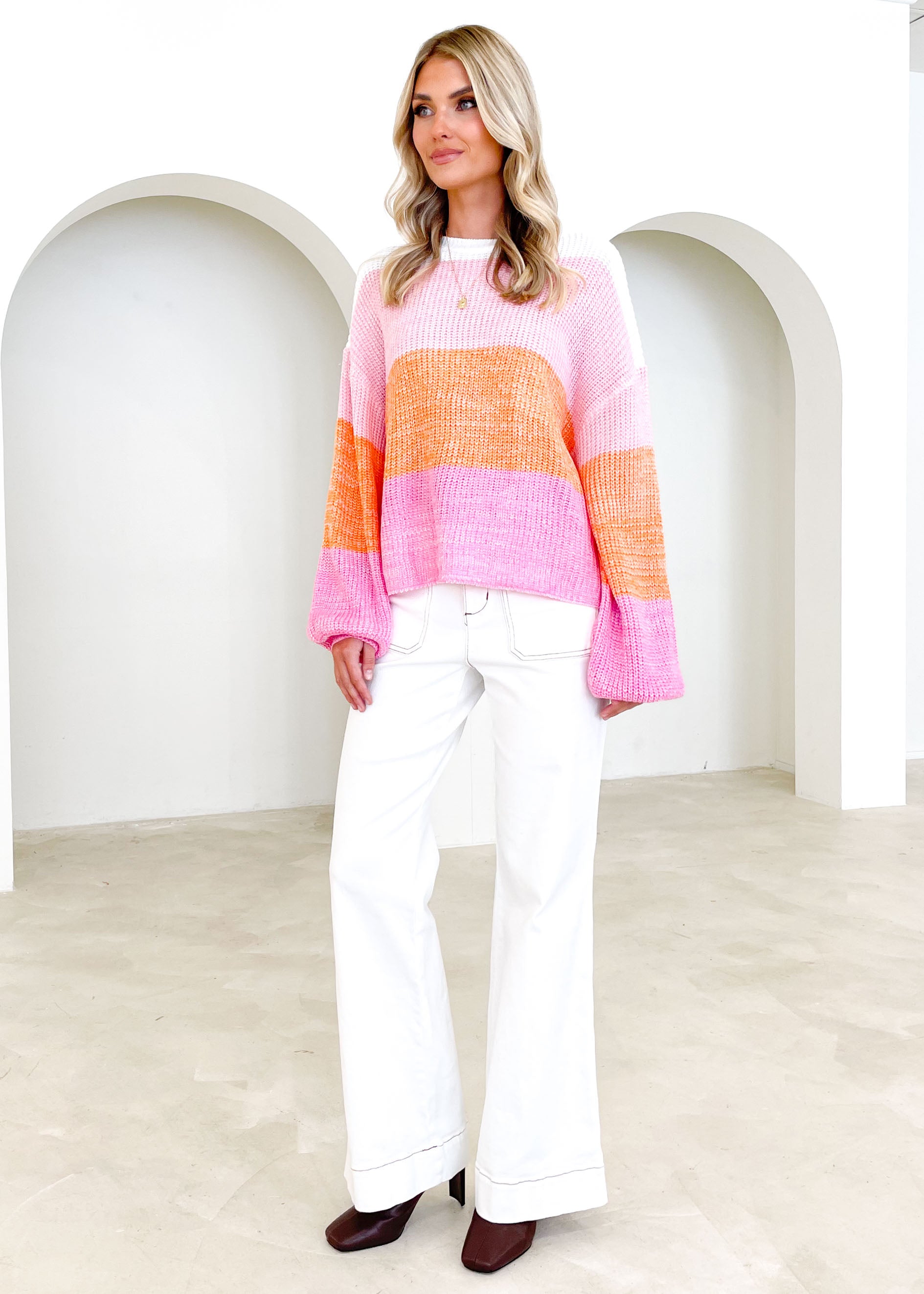 Kierria Sweater - Pink Stripe