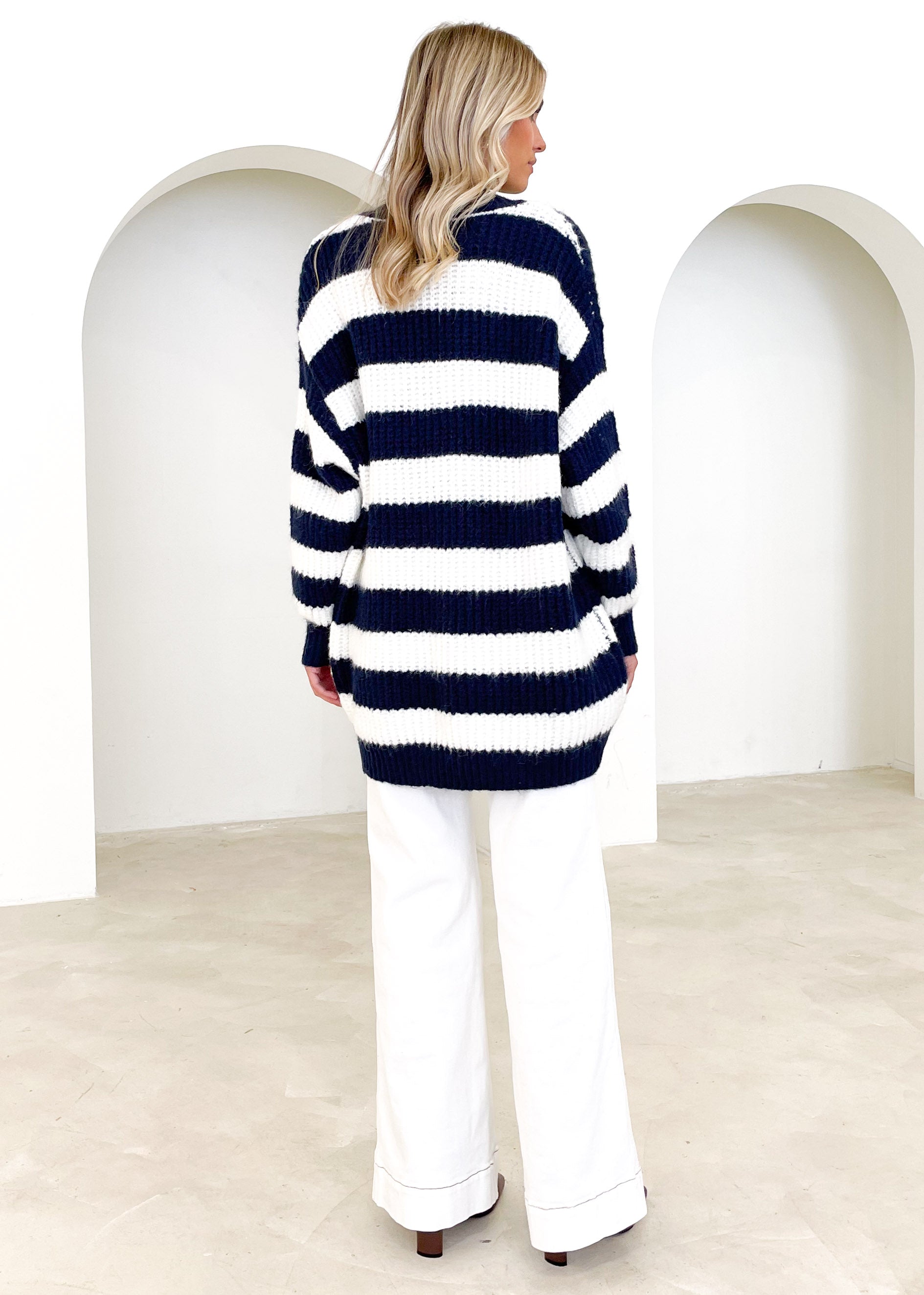 Maycey Sweater - Navy Stripe