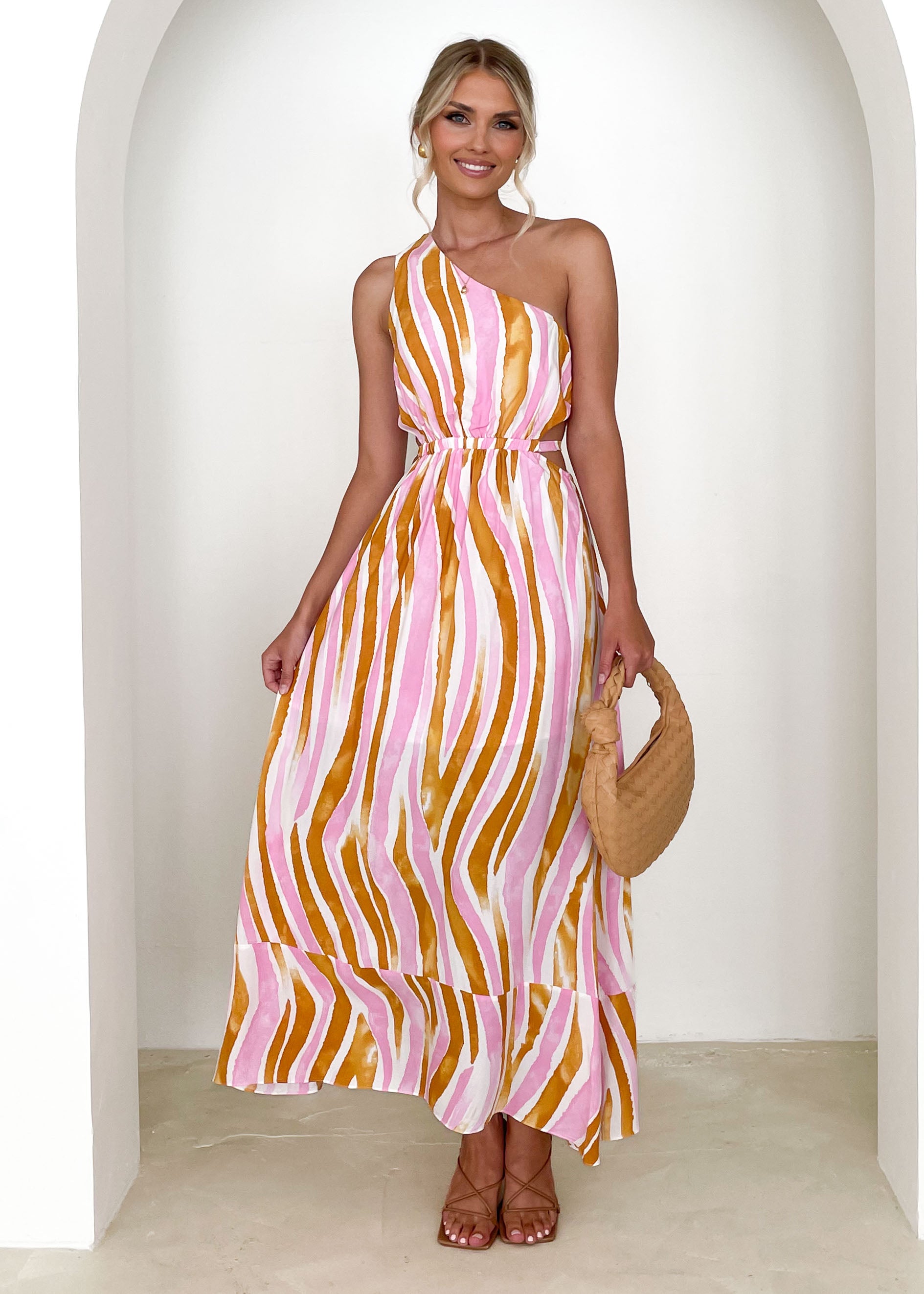 Joelle Midi Dress - Candy Stripe