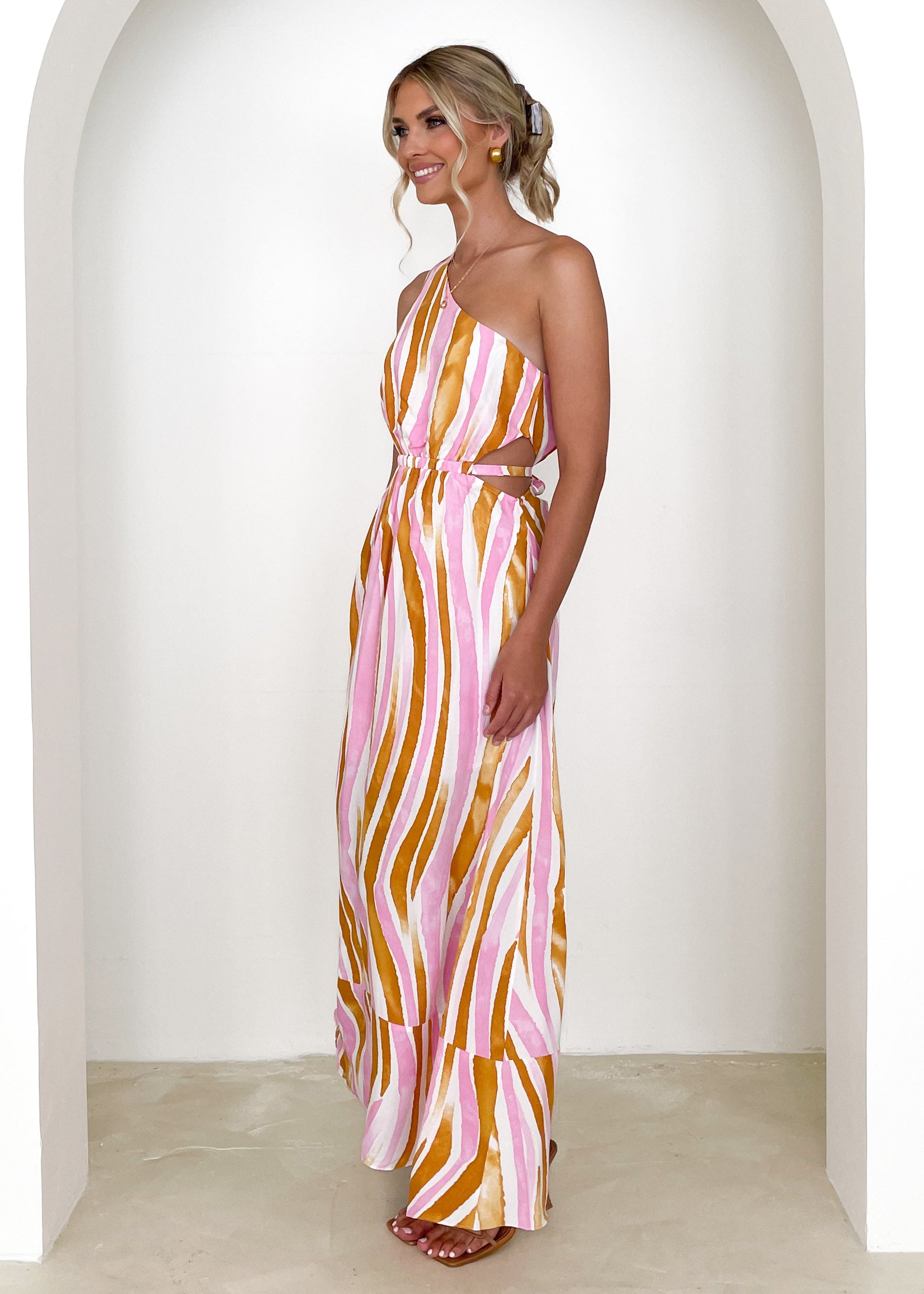 Joelle Midi Dress - Candy Stripe