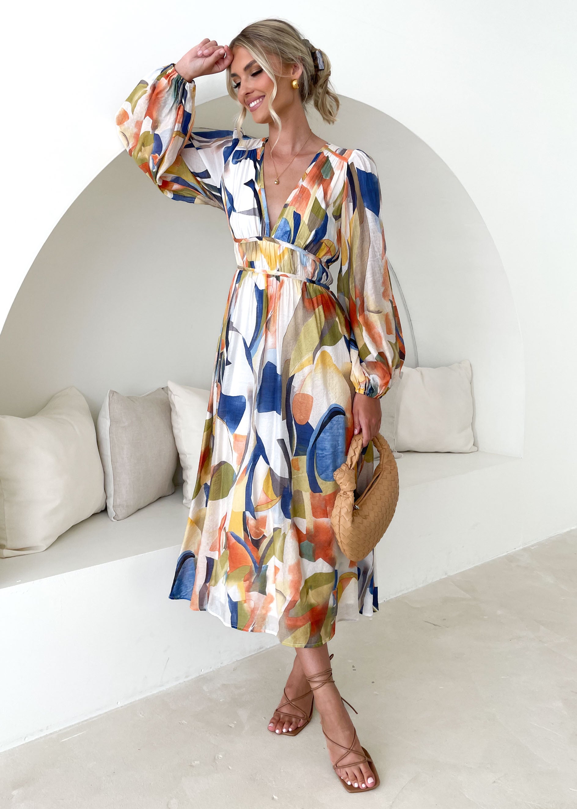 Nadya Maxi Dress - Azure Mirage