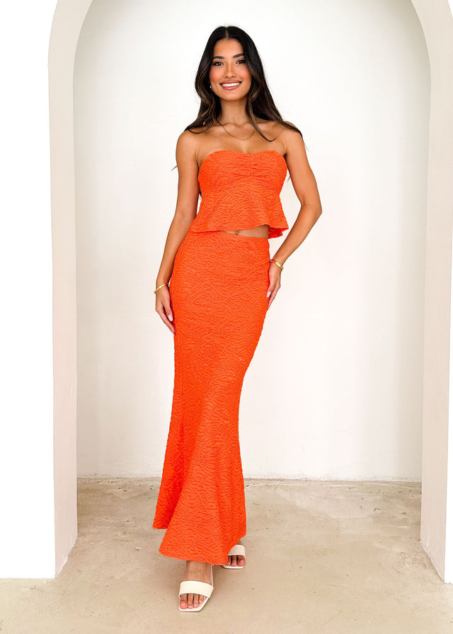 Halou Maxi Skirt - Tangerine