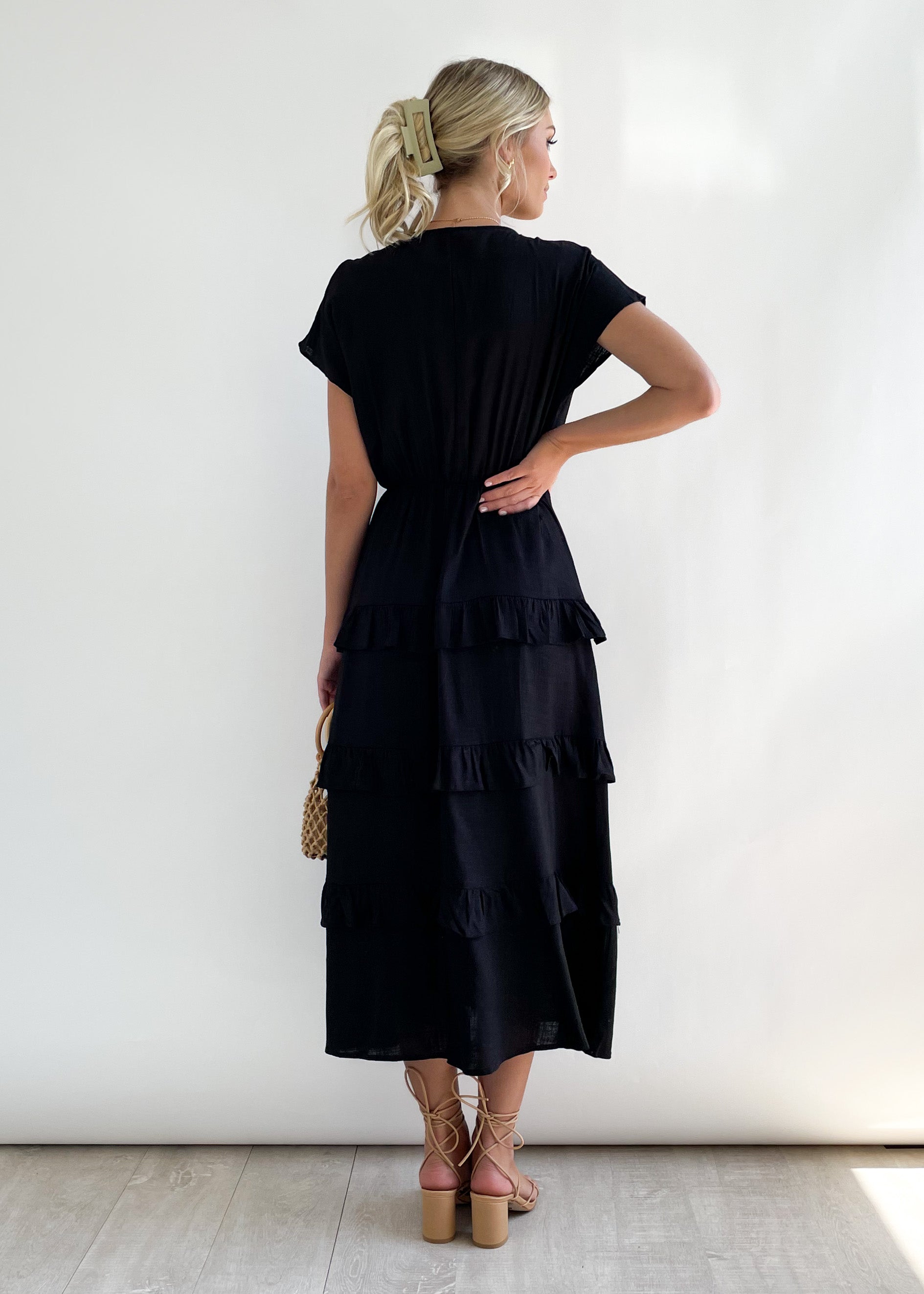 Talon Midi Dress - Black