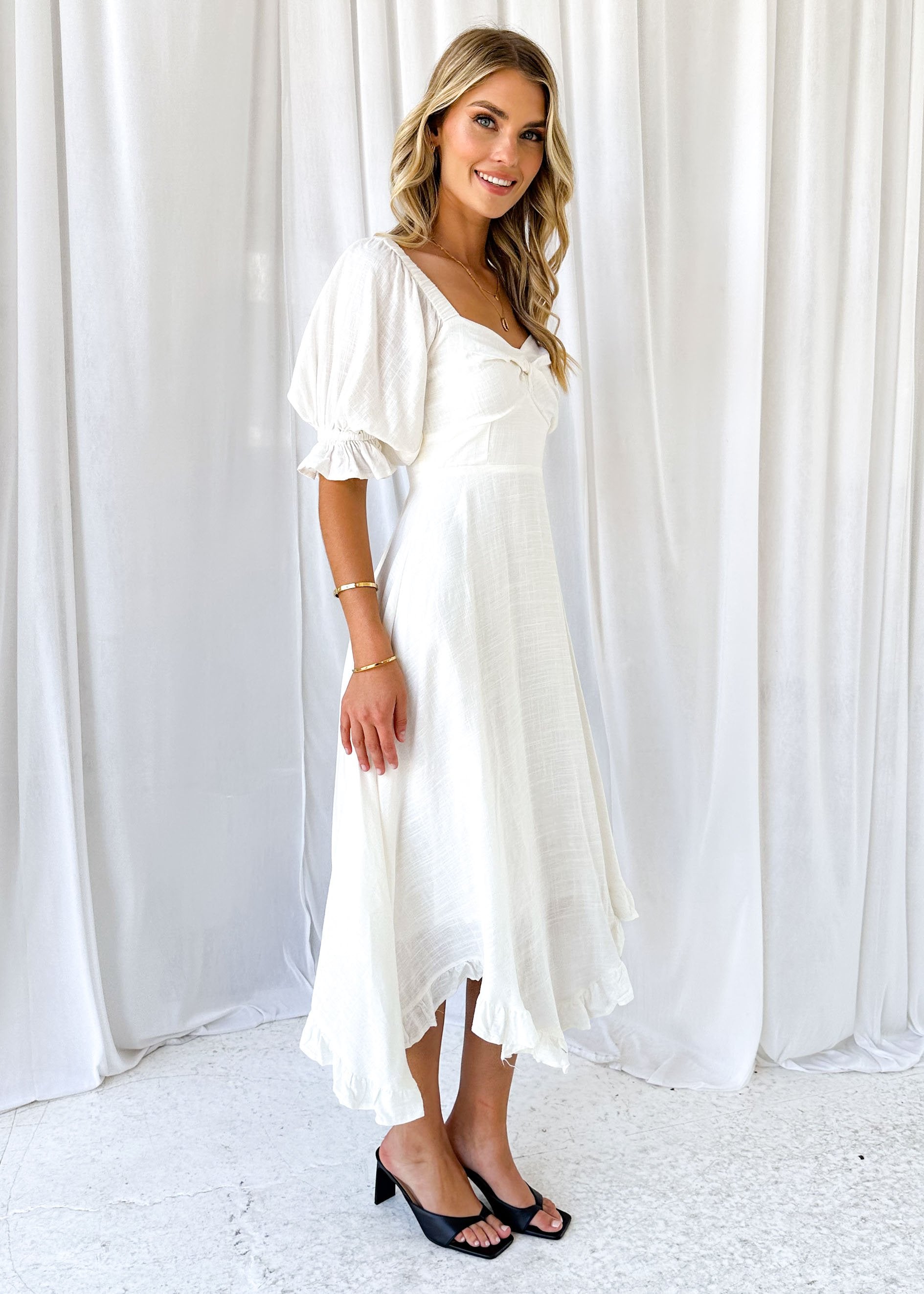 Tamanah Midi Dress - Off White