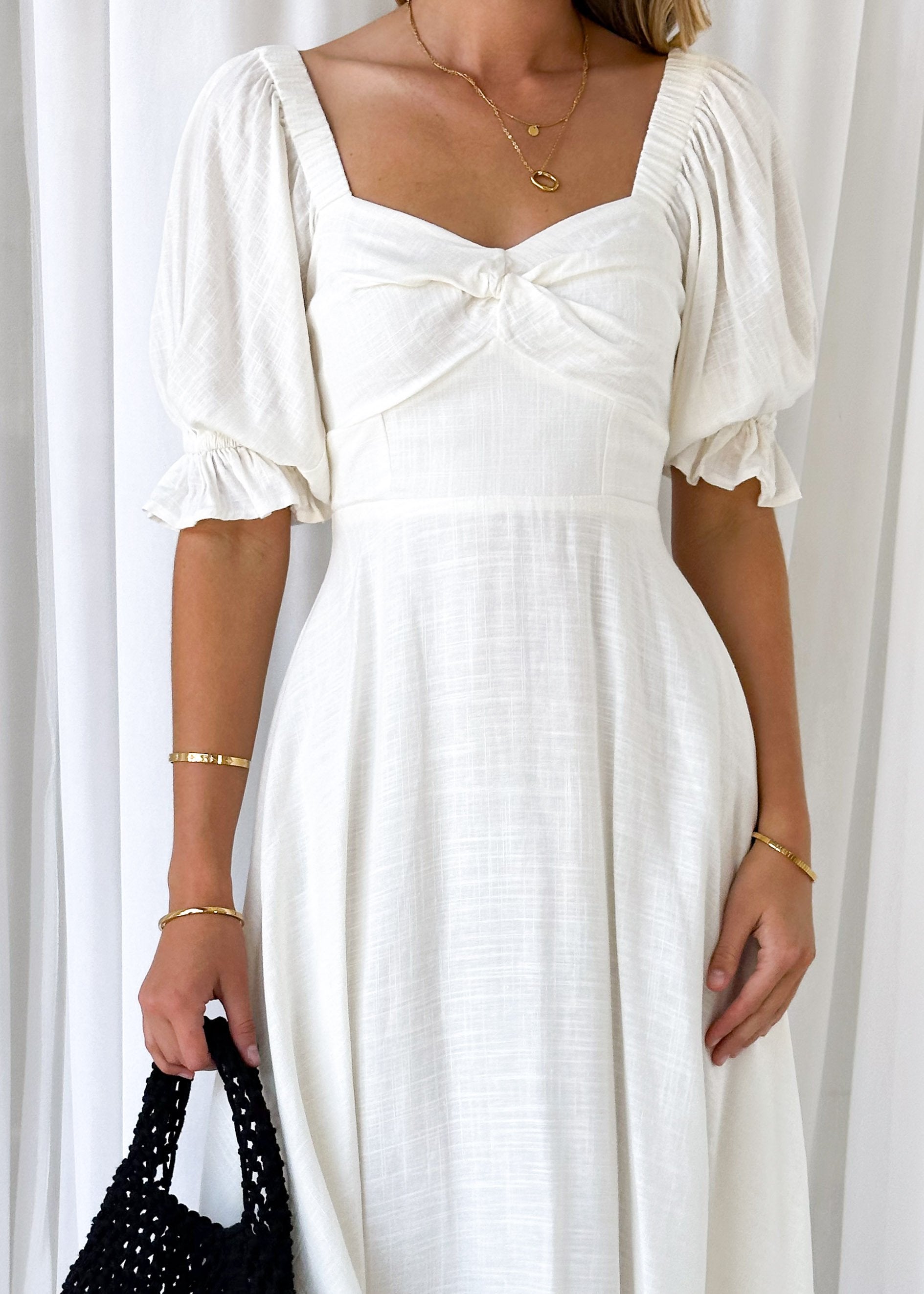 Tamanah Midi Dress - Off White