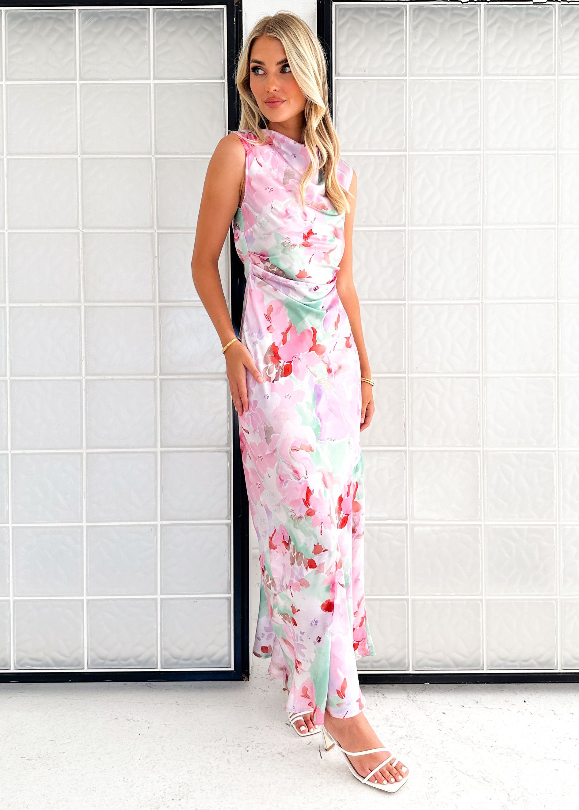 Dion Maxi Dress - Pink Floral