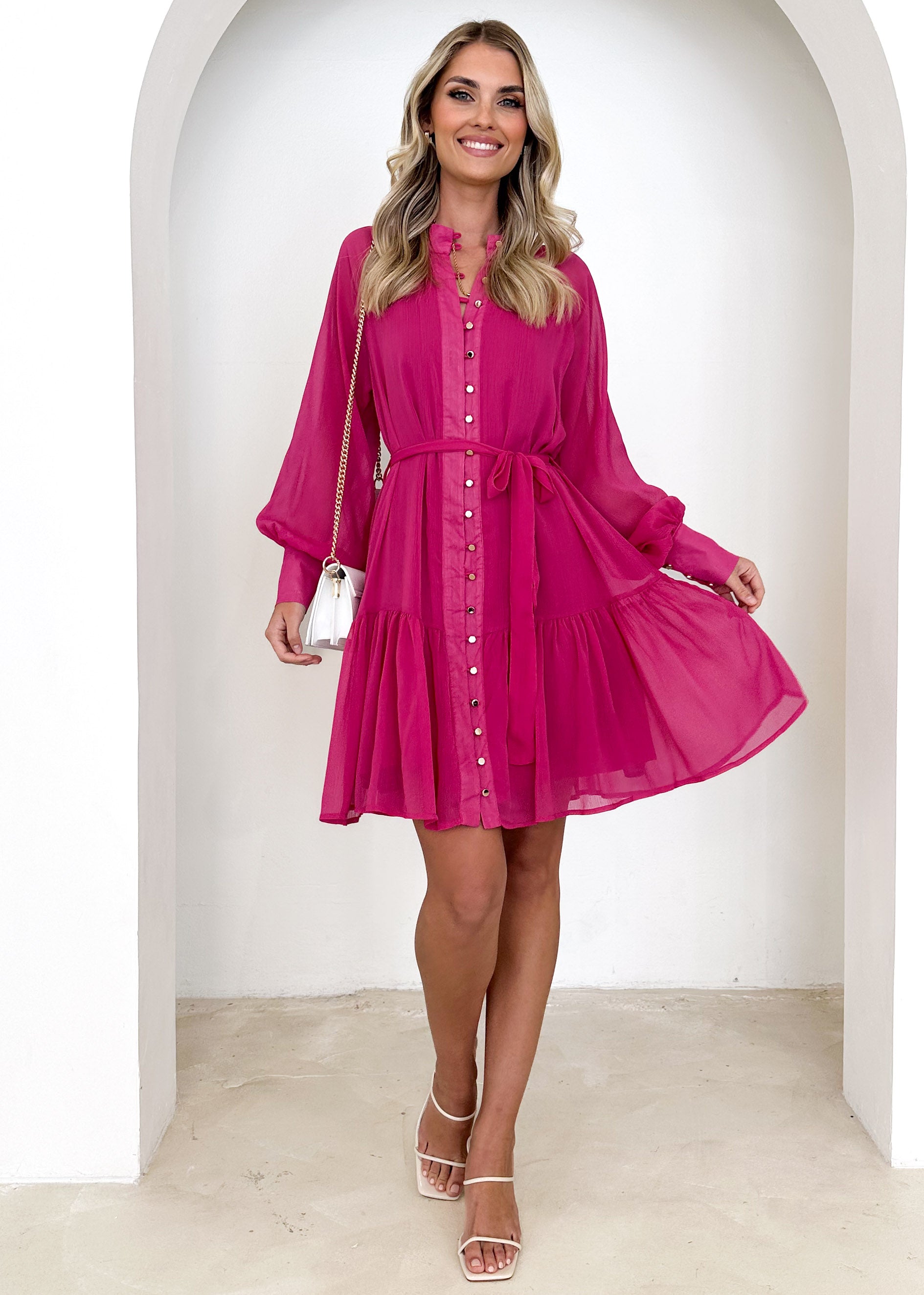 Corella Dress - Hot Pink