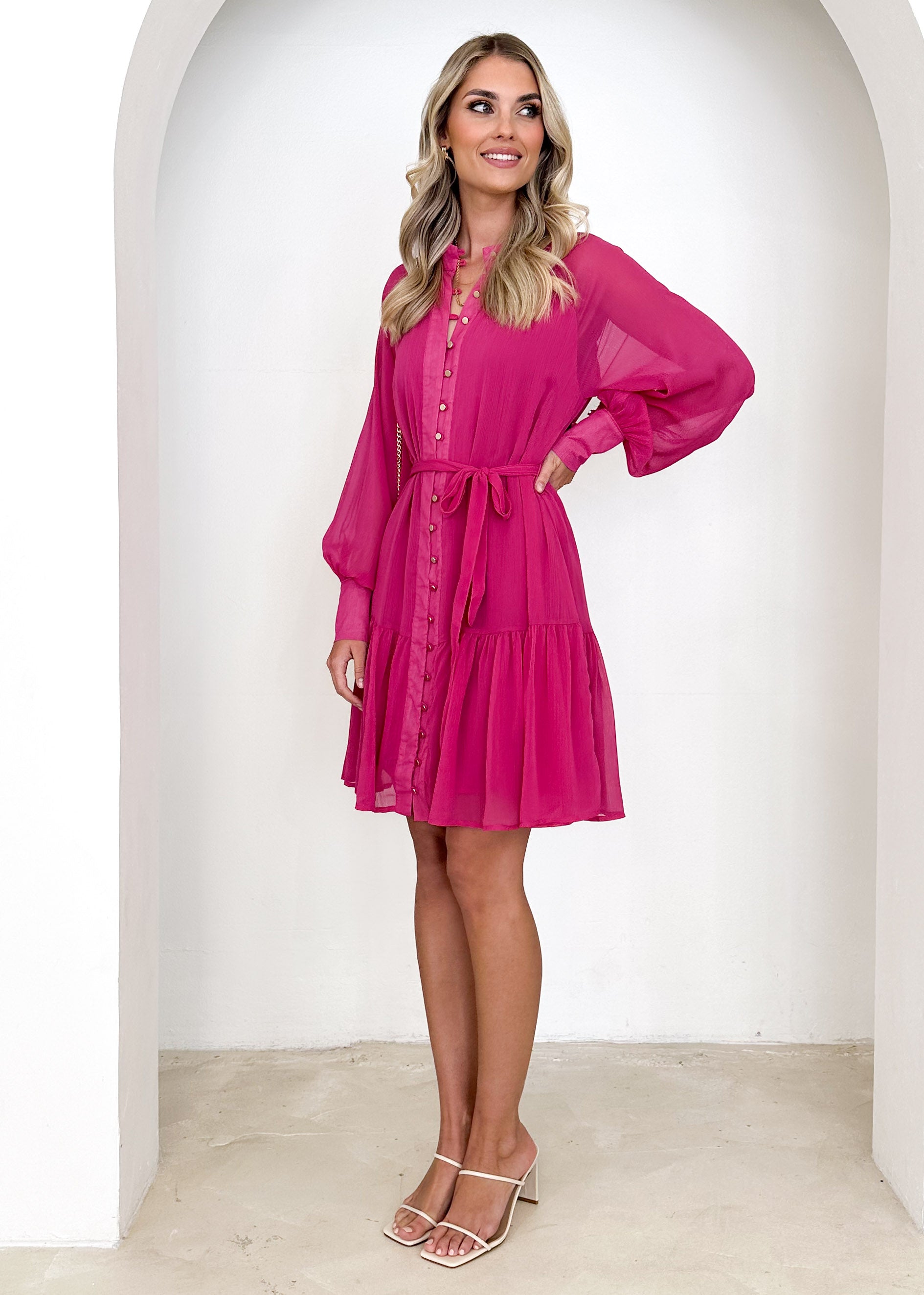 Corella Dress - Hot Pink